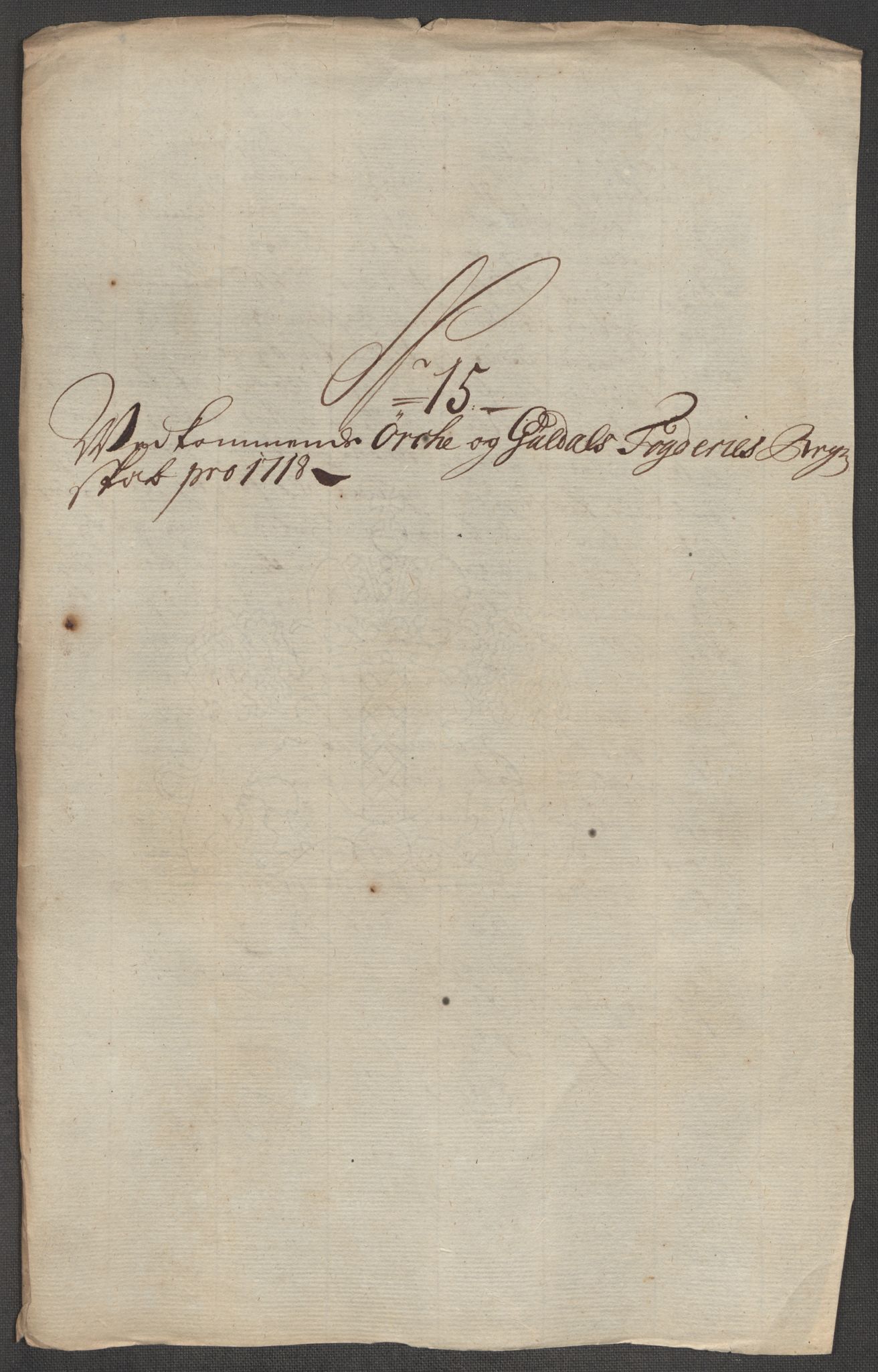 Rentekammeret inntil 1814, Reviderte regnskaper, Fogderegnskap, AV/RA-EA-4092/R60/L3971: Fogderegnskap Orkdal og Gauldal, 1718, p. 149