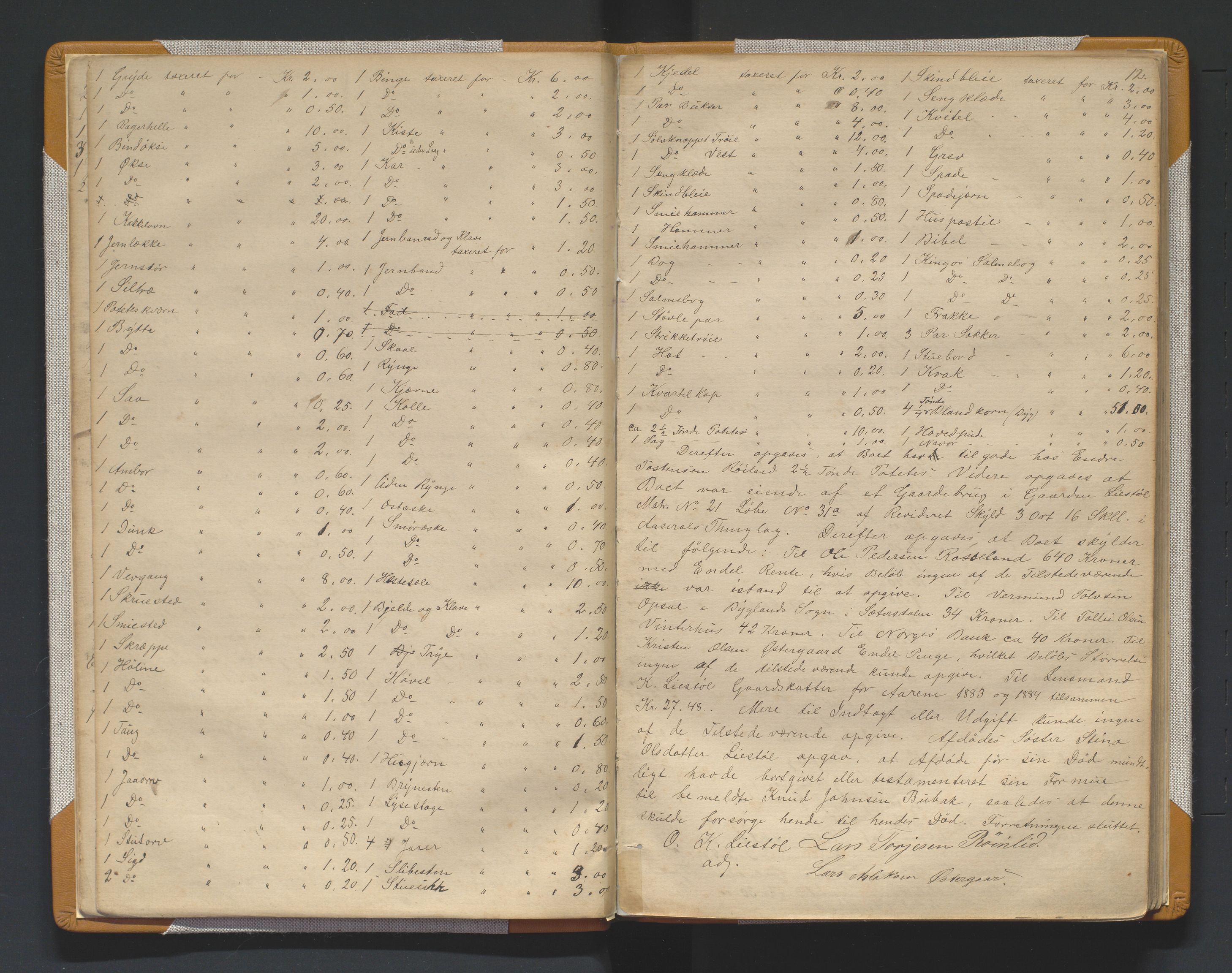 Mandal sorenskriveri, SAK/1221-0005/001/H/Hc/L0061: Skifteregistreringsprotokoll nr 17 Åseral, 1876-1928, p. 12