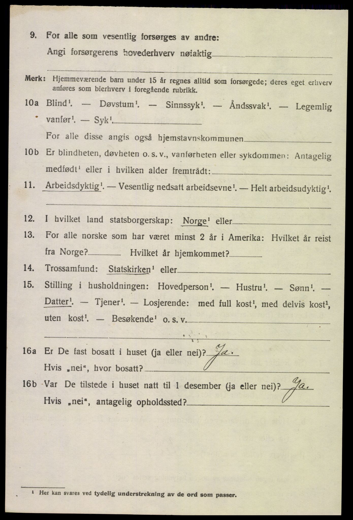 SAK, 1920 census for Sør-Audnedal, 1920, p. 2718