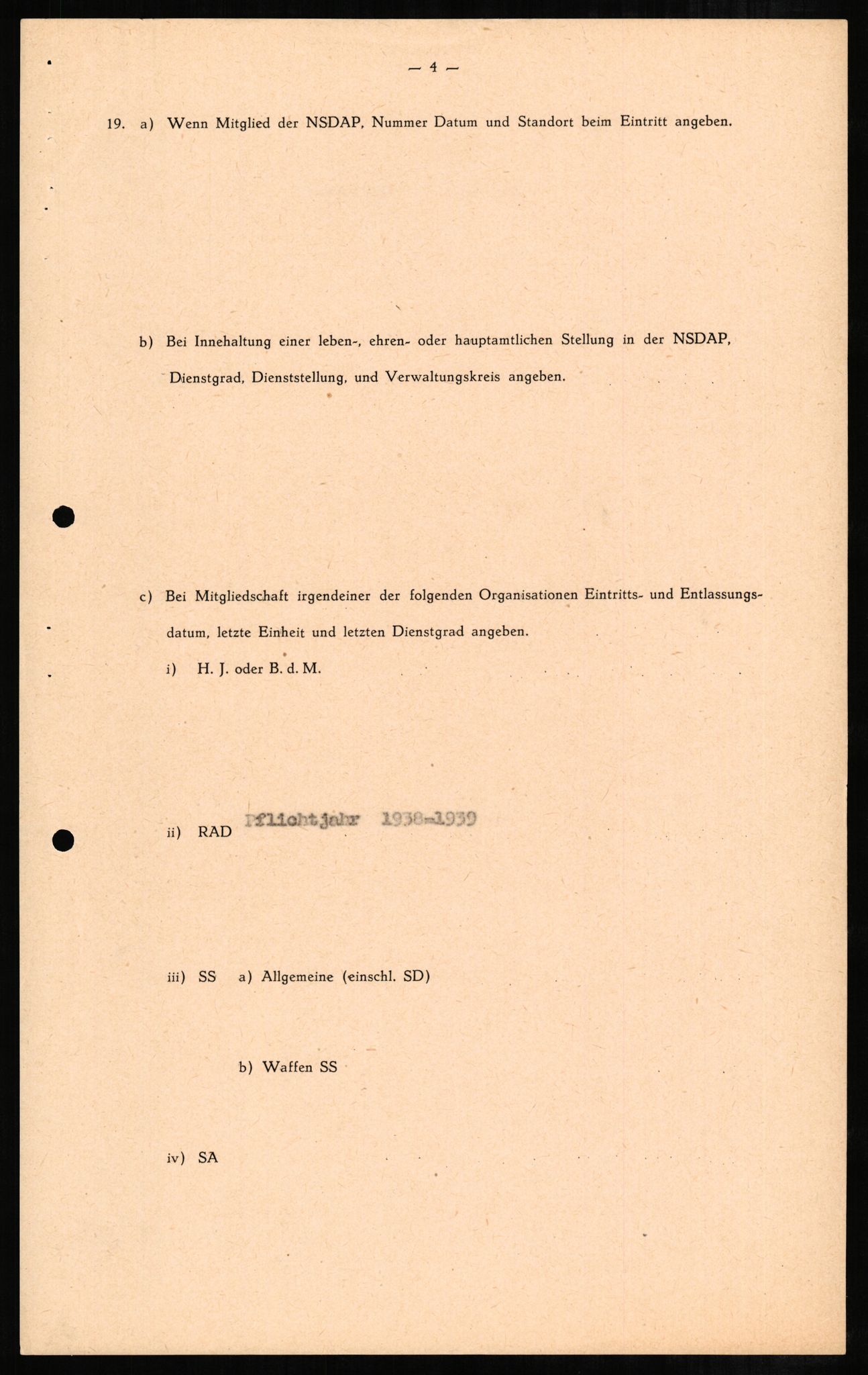 Forsvaret, Forsvarets overkommando II, RA/RAFA-3915/D/Db/L0002: CI Questionaires. Tyske okkupasjonsstyrker i Norge. Tyskere., 1945-1946, p. 82