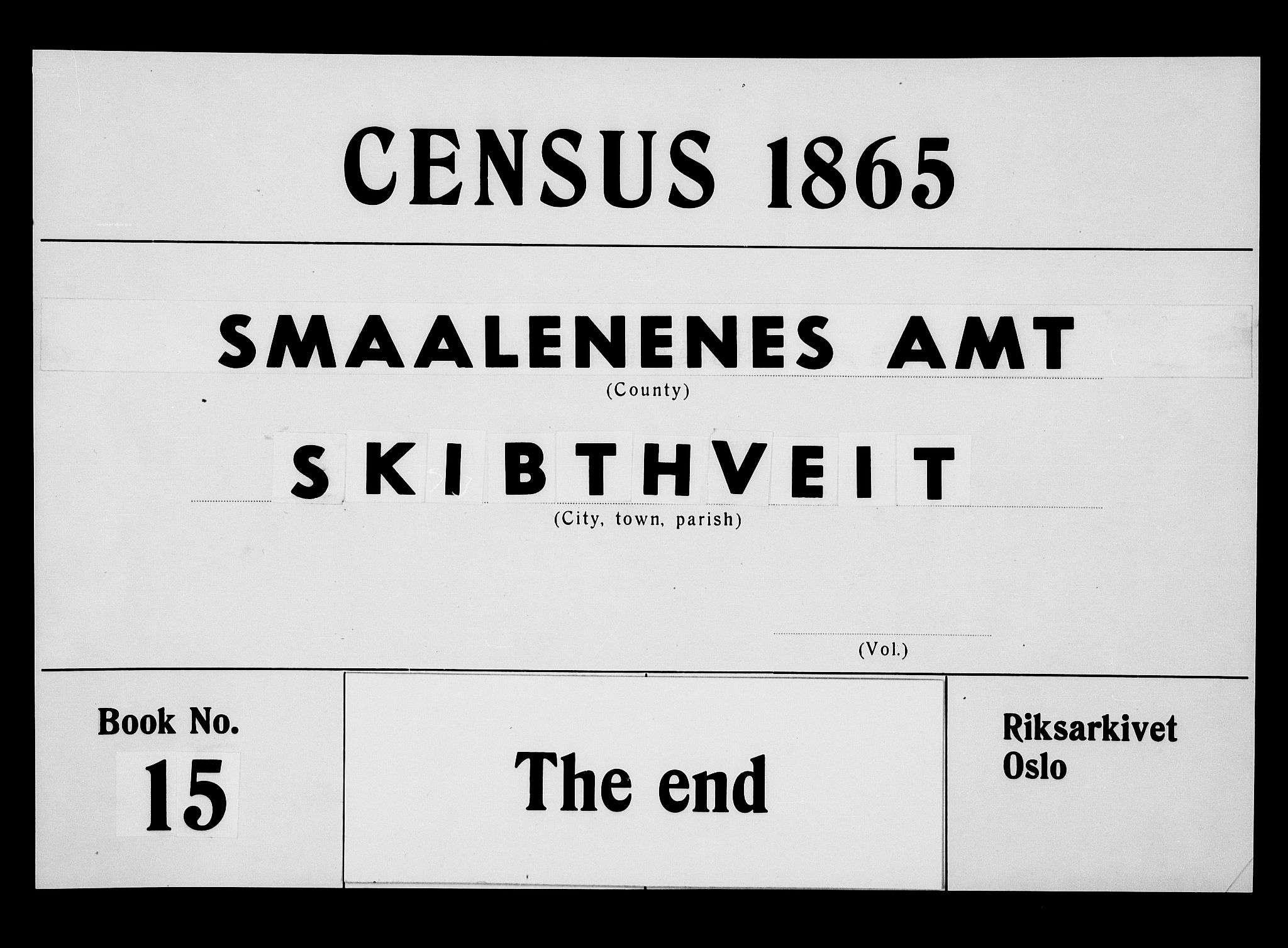 RA, 1865 census for Skiptvet, 1865, p. 132