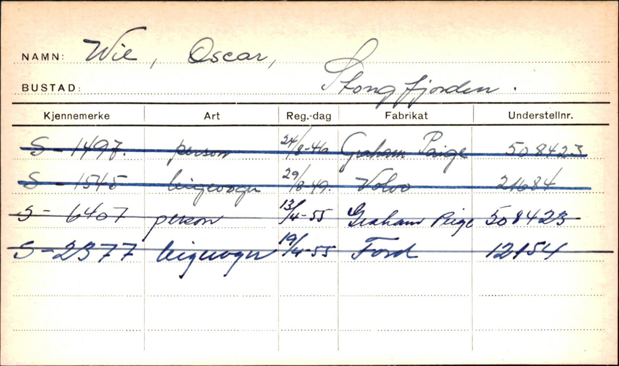 Statens vegvesen, Sogn og Fjordane vegkontor, AV/SAB-A-5301/4/F/L0002: Eigarregister Fjordane til 1.6.1961, 1930-1961, p. 592