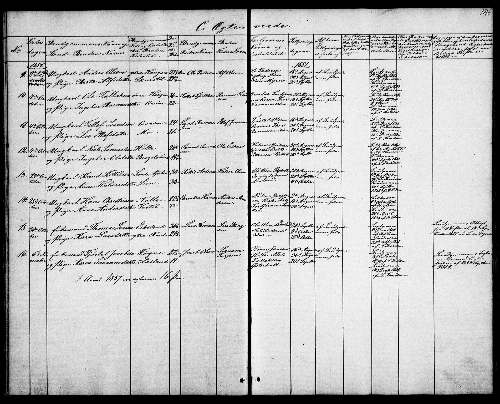Gjerstad sokneprestkontor, SAK/1111-0014/F/Fa/Faa/L0006: Parish register (official) no. A 6, 1841-1857, p. 146
