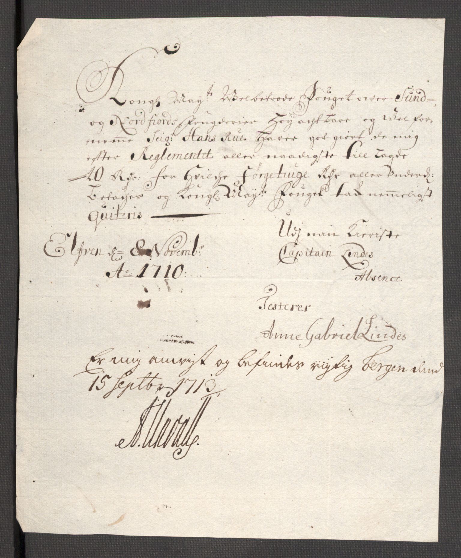 Rentekammeret inntil 1814, Reviderte regnskaper, Fogderegnskap, RA/EA-4092/R53/L3433: Fogderegnskap Sunn- og Nordfjord, 1710-1711, p. 174