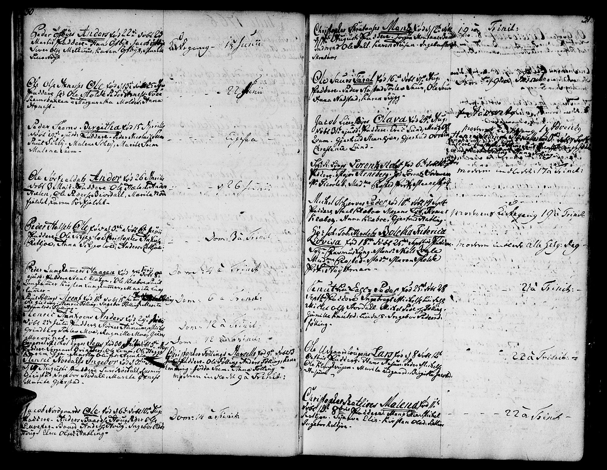 Ministerialprotokoller, klokkerbøker og fødselsregistre - Nord-Trøndelag, SAT/A-1458/746/L0440: Parish register (official) no. 746A02, 1760-1815, p. 30-31