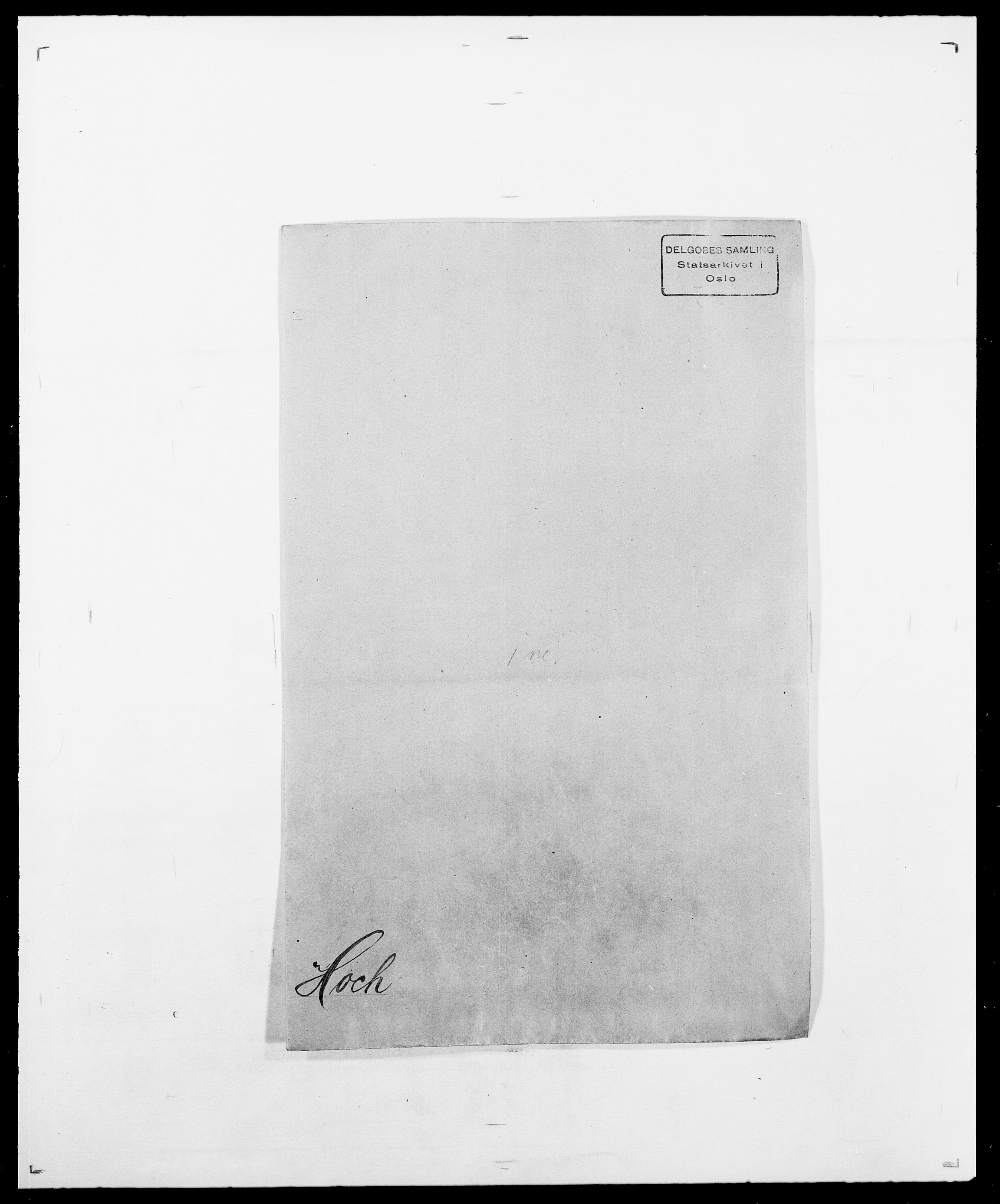 Delgobe, Charles Antoine - samling, SAO/PAO-0038/D/Da/L0018: Hoch - Howert, p. 1