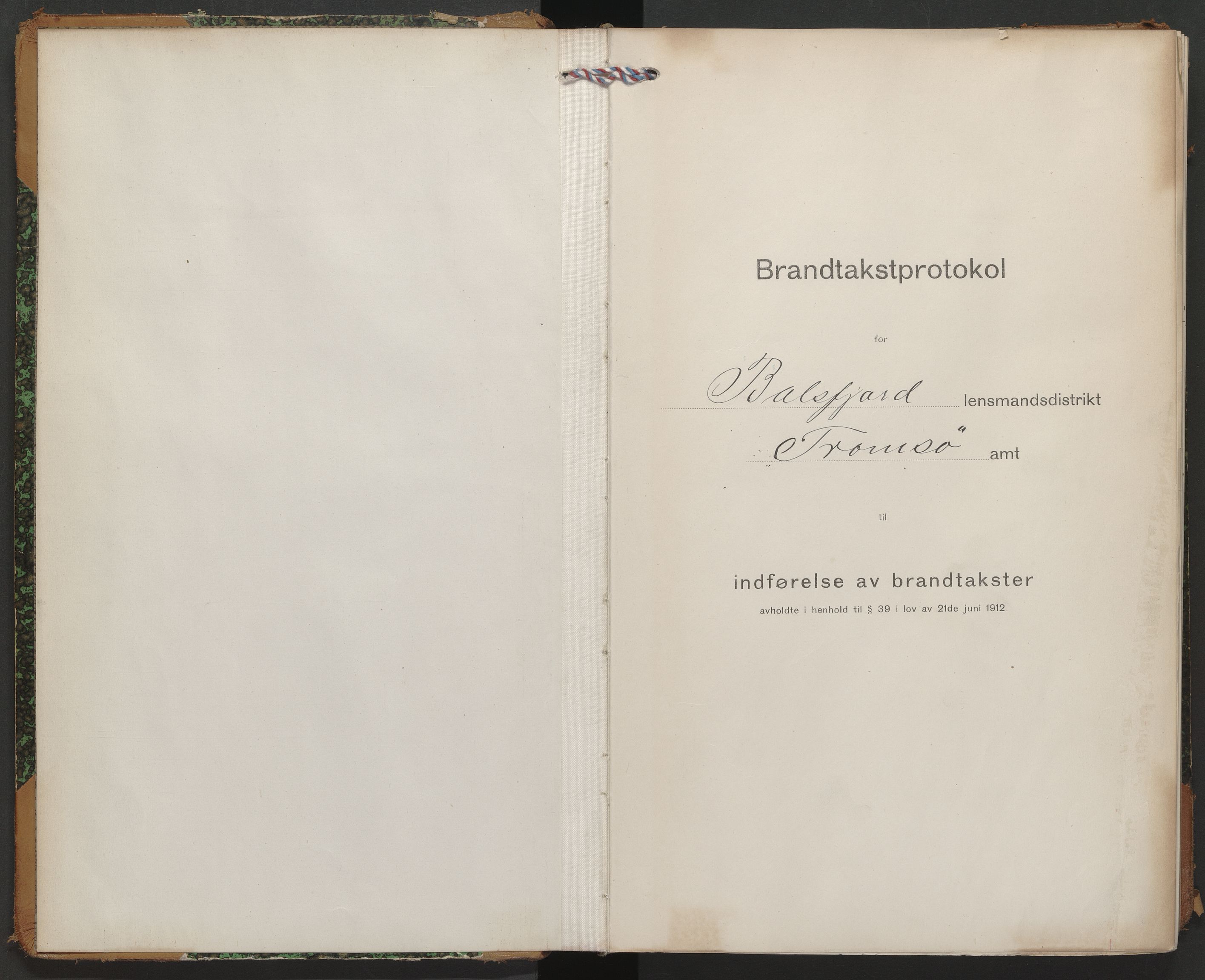 Lensmannen i Balsfjord, AV/SATØ-S-0085/Hf/Hfb/L0179: Branntakstprotokoller 1873-1966. Med register, 1918-1920