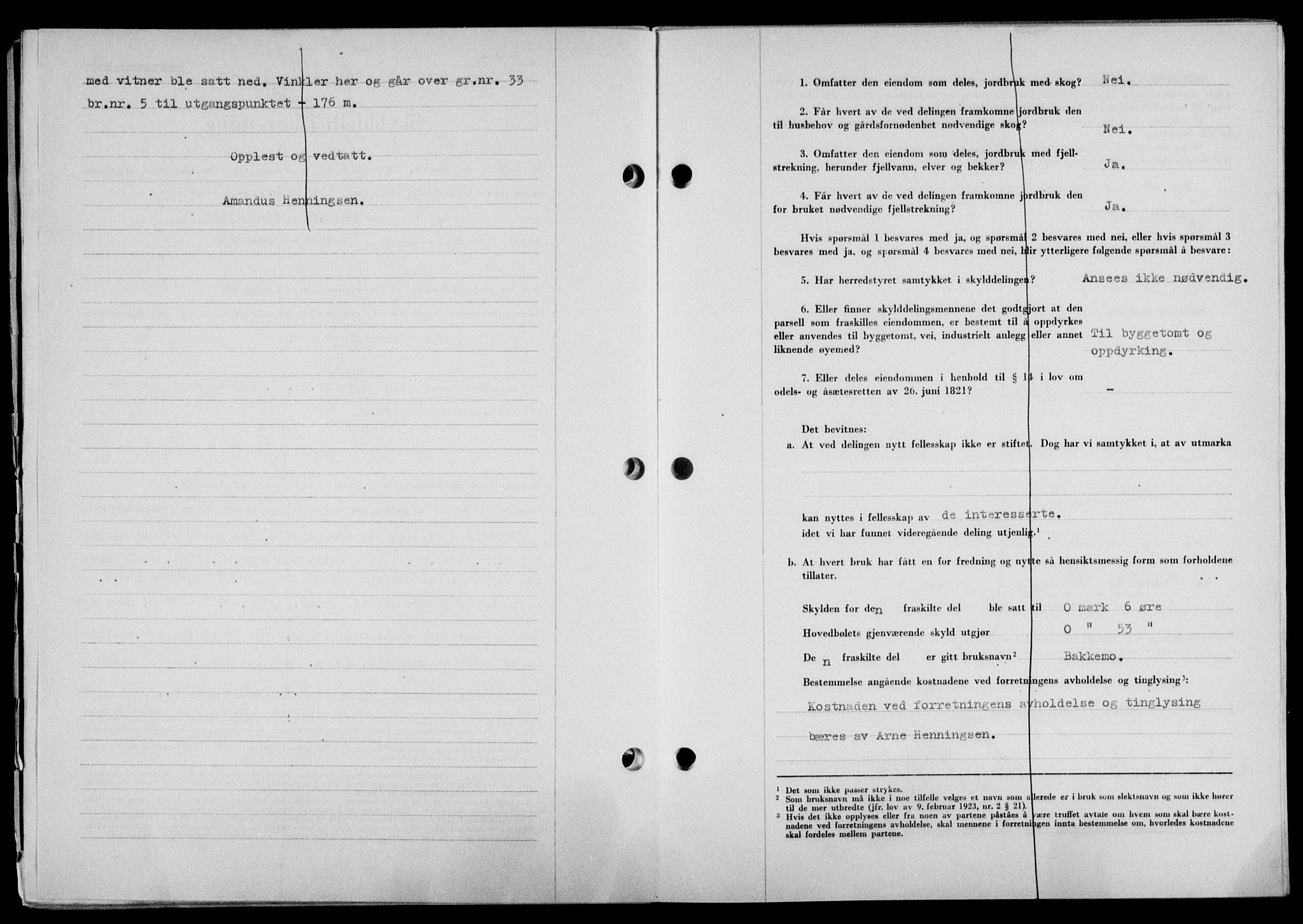 Lofoten sorenskriveri, SAT/A-0017/1/2/2C/L0019a: Mortgage book no. 19a, 1948-1948, Diary no: : 2325/1948
