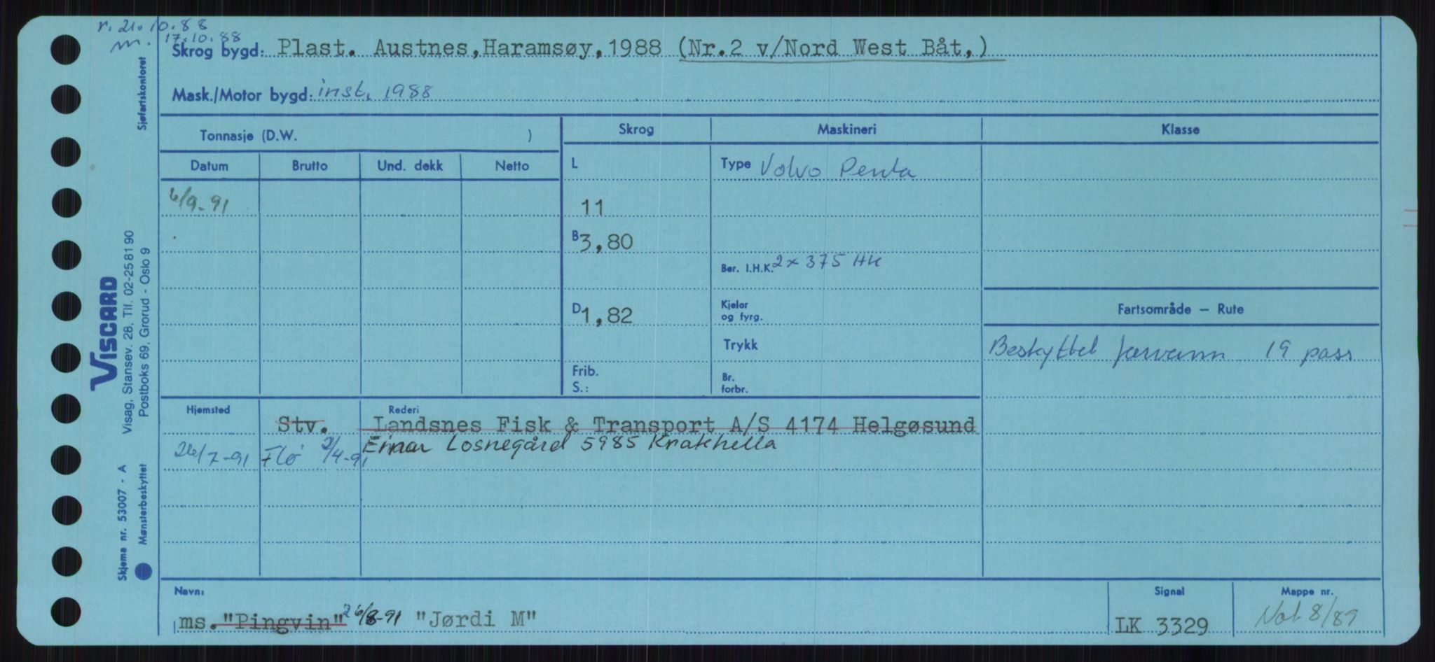 Sjøfartsdirektoratet med forløpere, Skipsmålingen, AV/RA-S-1627/H/Ha/L0003/0001: Fartøy, Hilm-Mar / Fartøy, Hilm-Kol, p. 605