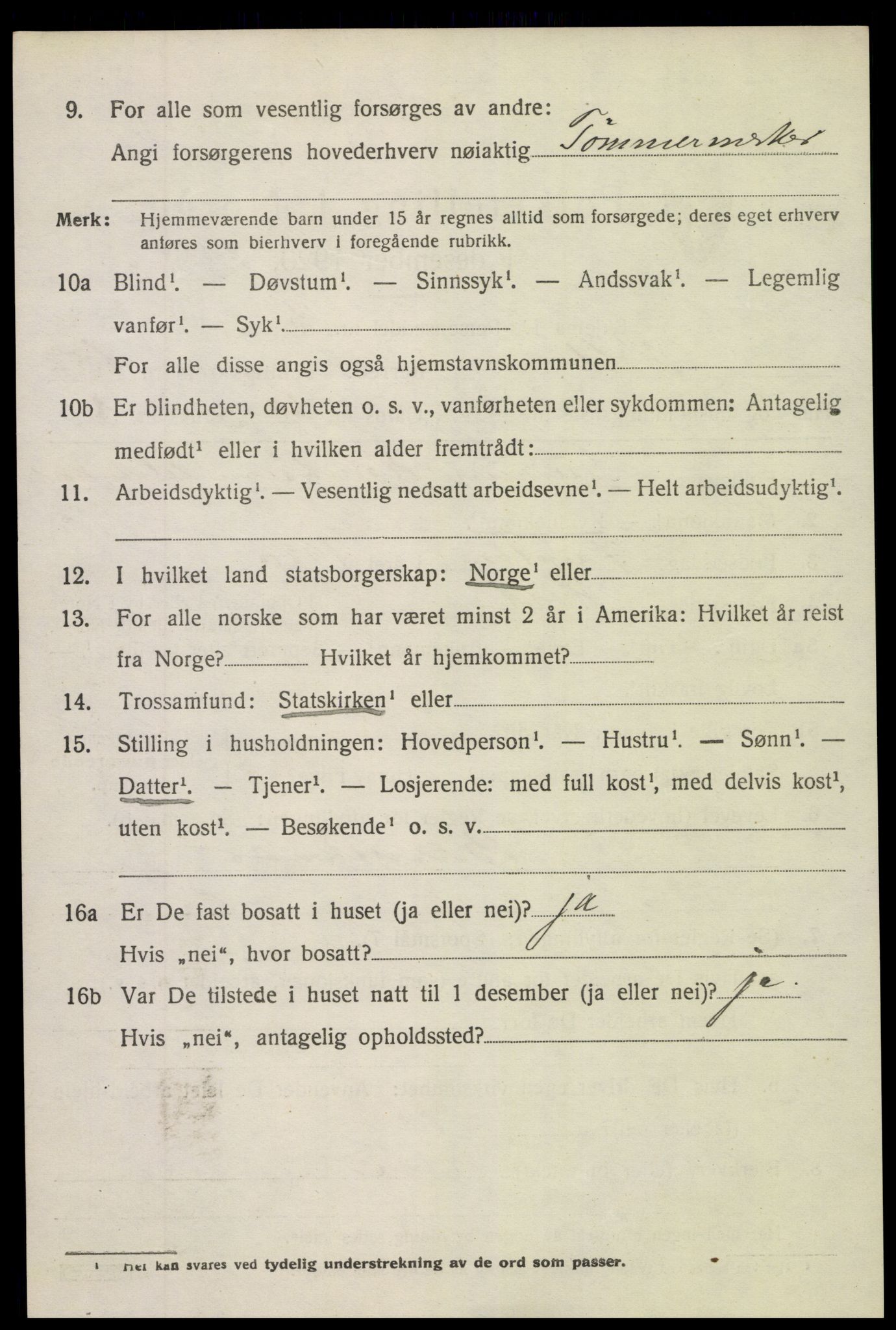 SAK, 1920 census for Holt, 1920, p. 7963