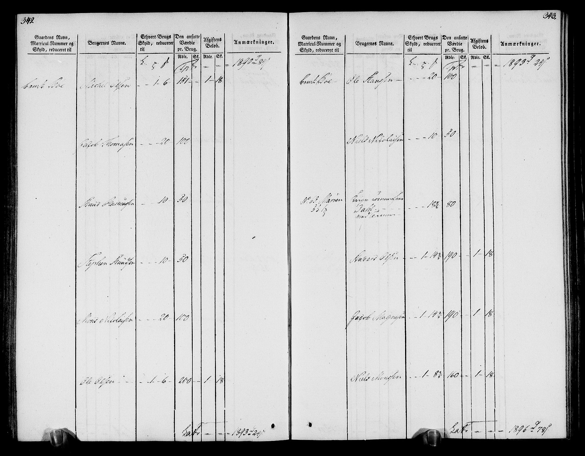 Rentekammeret inntil 1814, Realistisk ordnet avdeling, AV/RA-EA-4070/N/Ne/Nea/L0113: Nordhordland og Voss fogderi. Oppebørselsregister, 1803-1804, p. 178