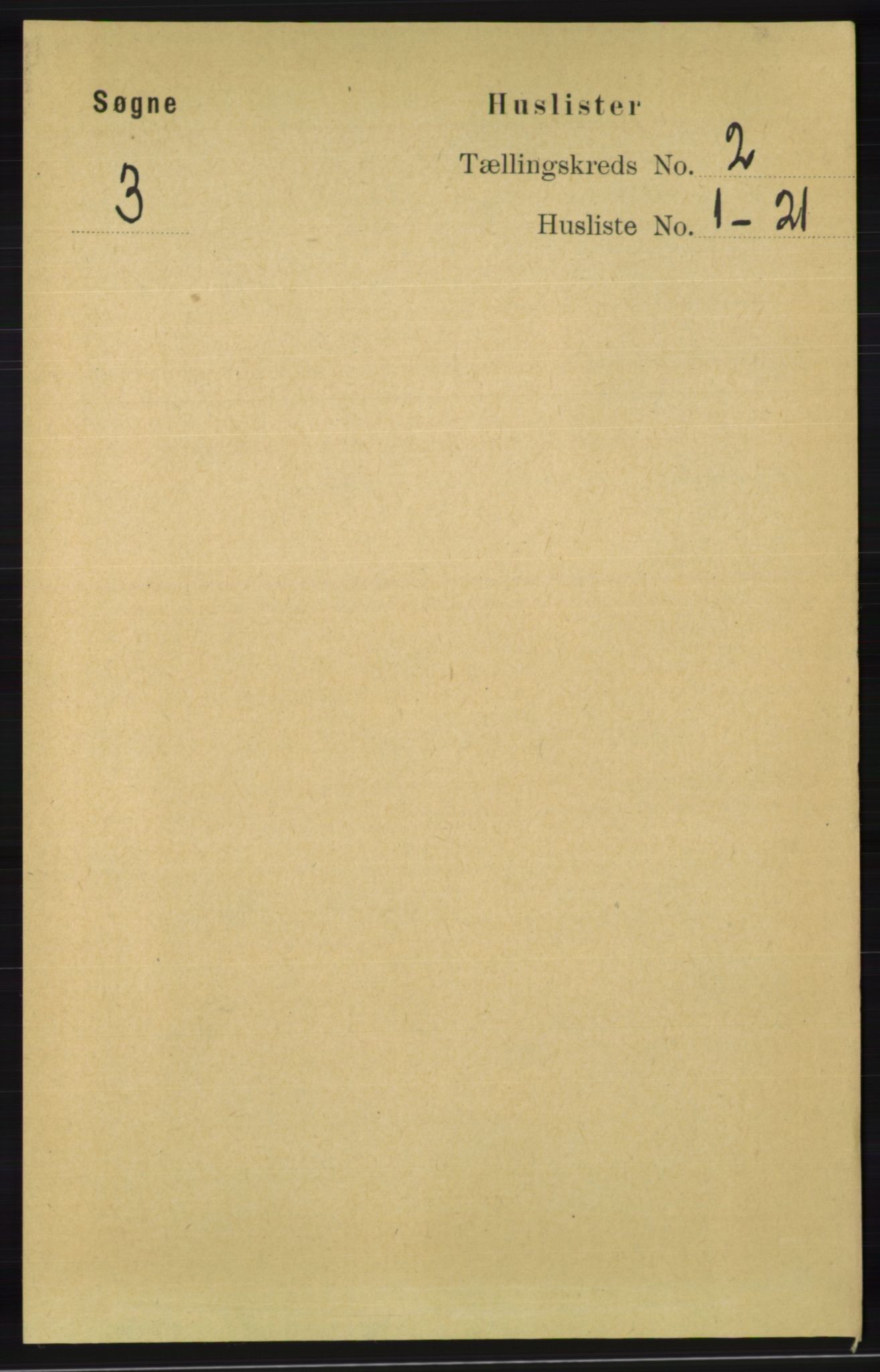 RA, 1891 census for 1018 Søgne, 1891, p. 134