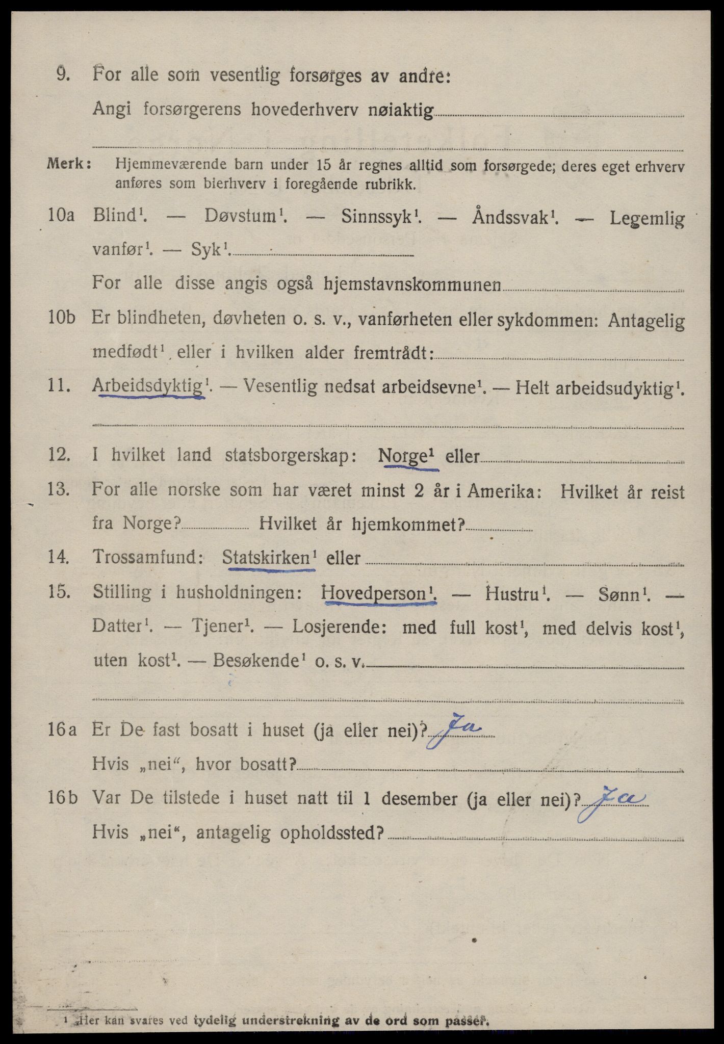 SAT, 1920 census for Sunnylven, 1920, p. 2775