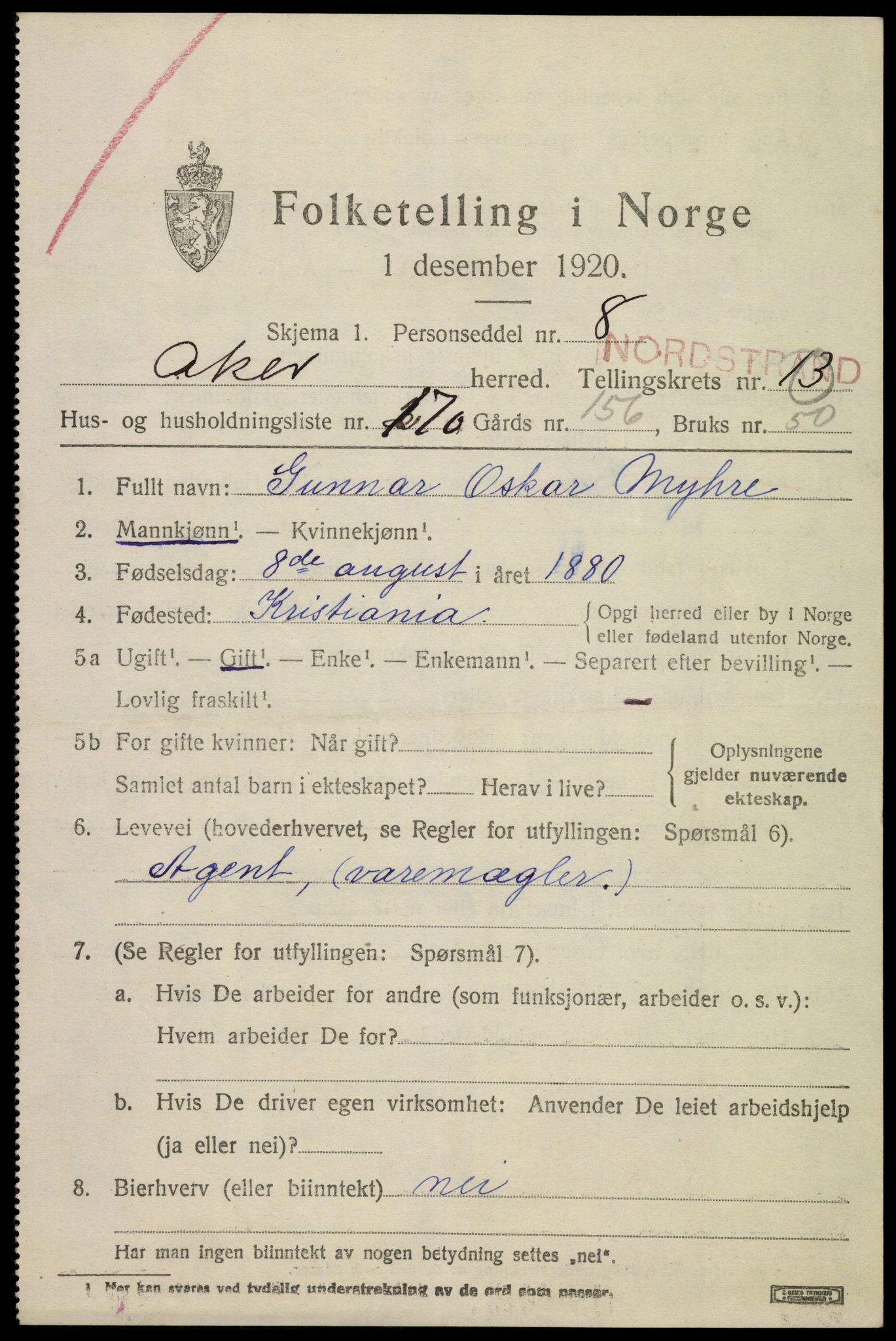 SAO, 1920 census for Aker, 1920, p. 81642