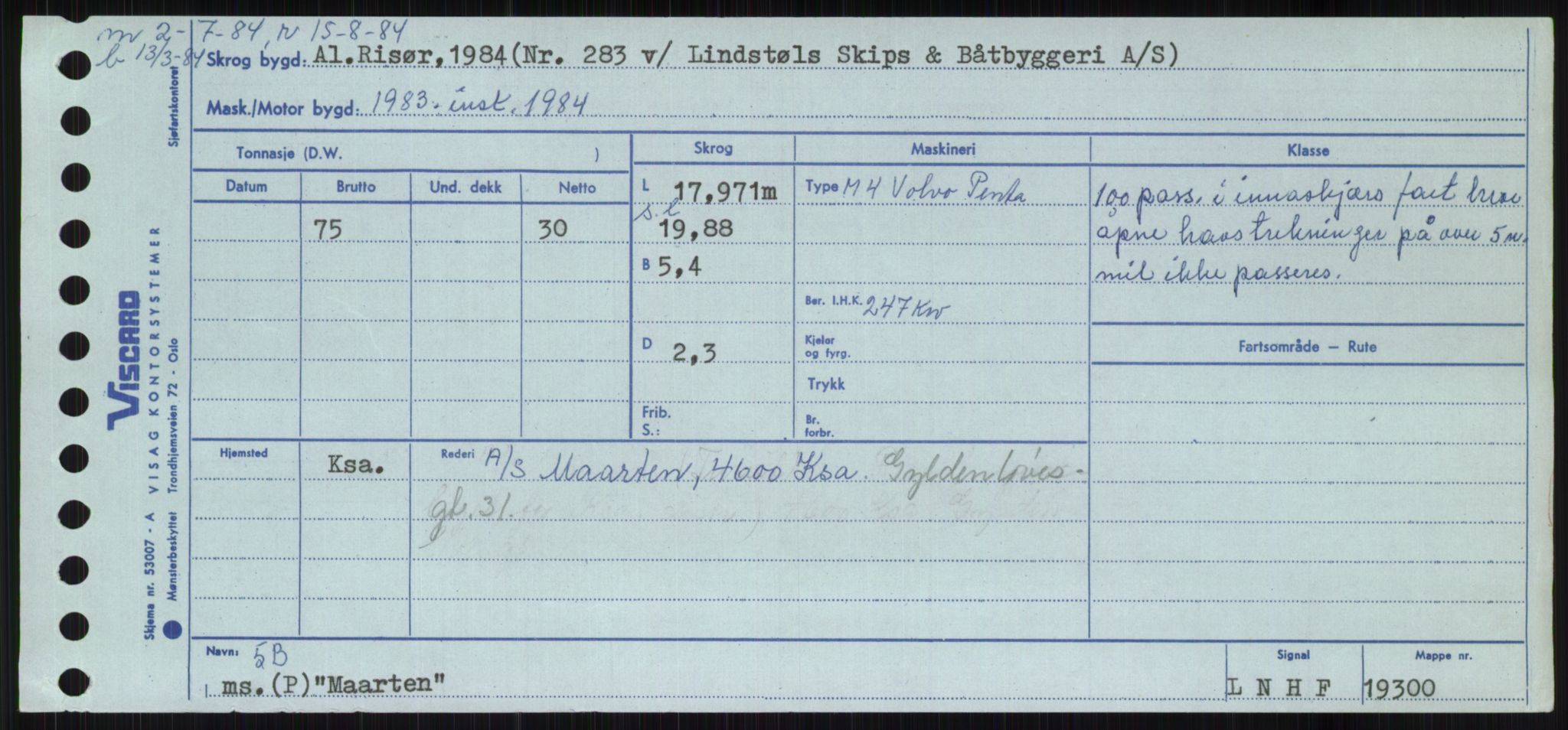 Sjøfartsdirektoratet med forløpere, Skipsmålingen, AV/RA-S-1627/H/Ha/L0004/0001: Fartøy, Mas-R / Fartøy, Mas-Odd, p. 377