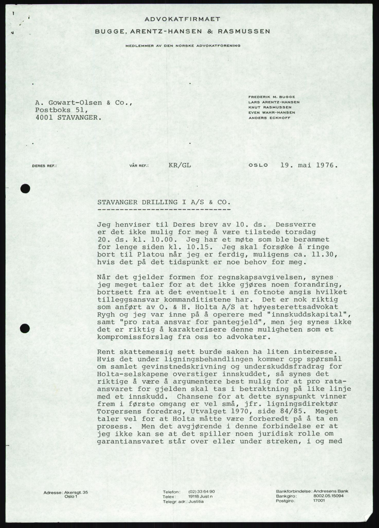 Pa 1503 - Stavanger Drilling AS, AV/SAST-A-101906/D/L0006: Korrespondanse og saksdokumenter, 1974-1984, p. 1177