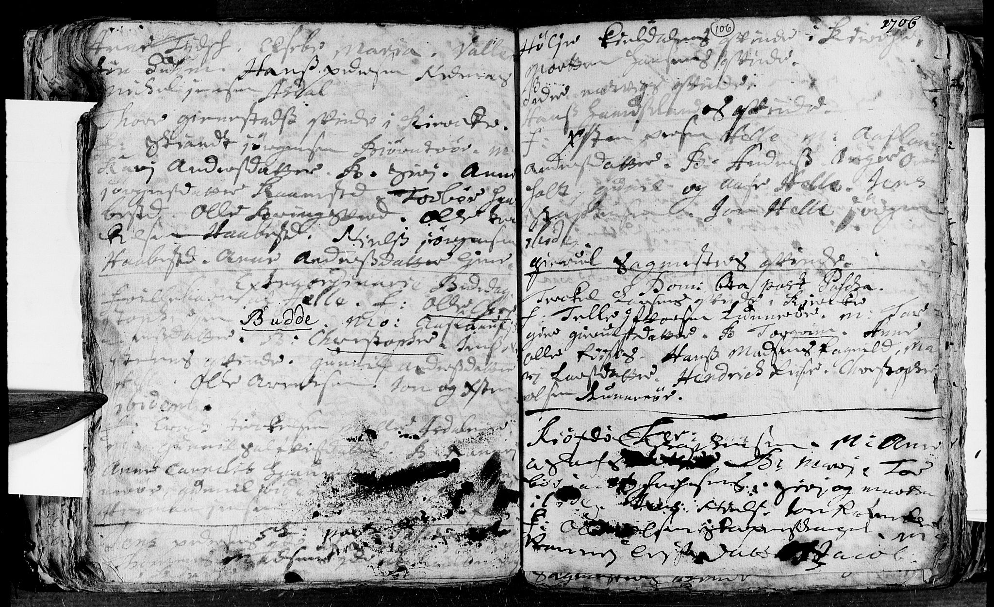Øyestad sokneprestkontor, AV/SAK-1111-0049/F/Fa/L0002: Parish register (official) no. A 2, 1692-1722, p. 106