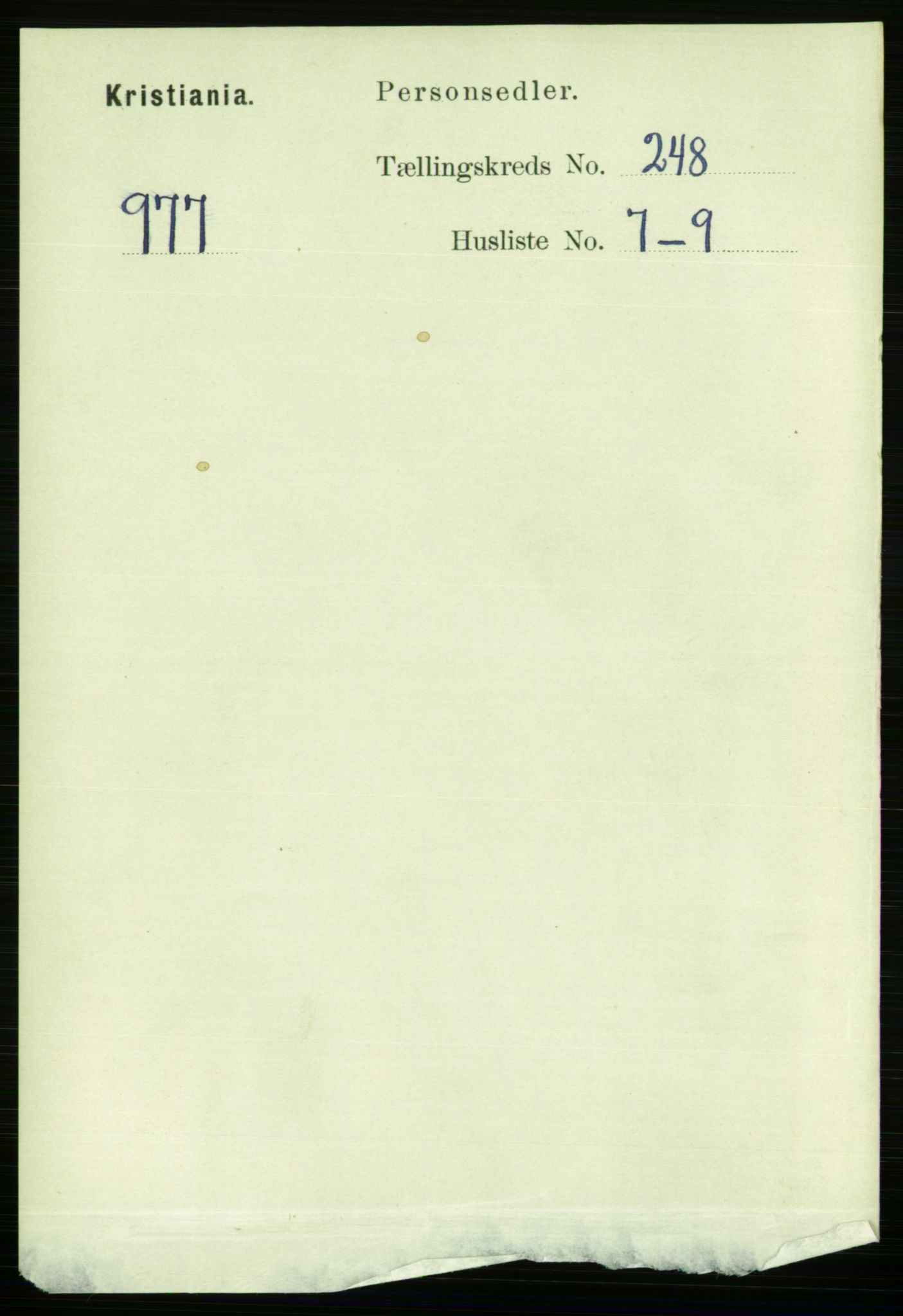 RA, 1891 census for 0301 Kristiania, 1891, p. 151299