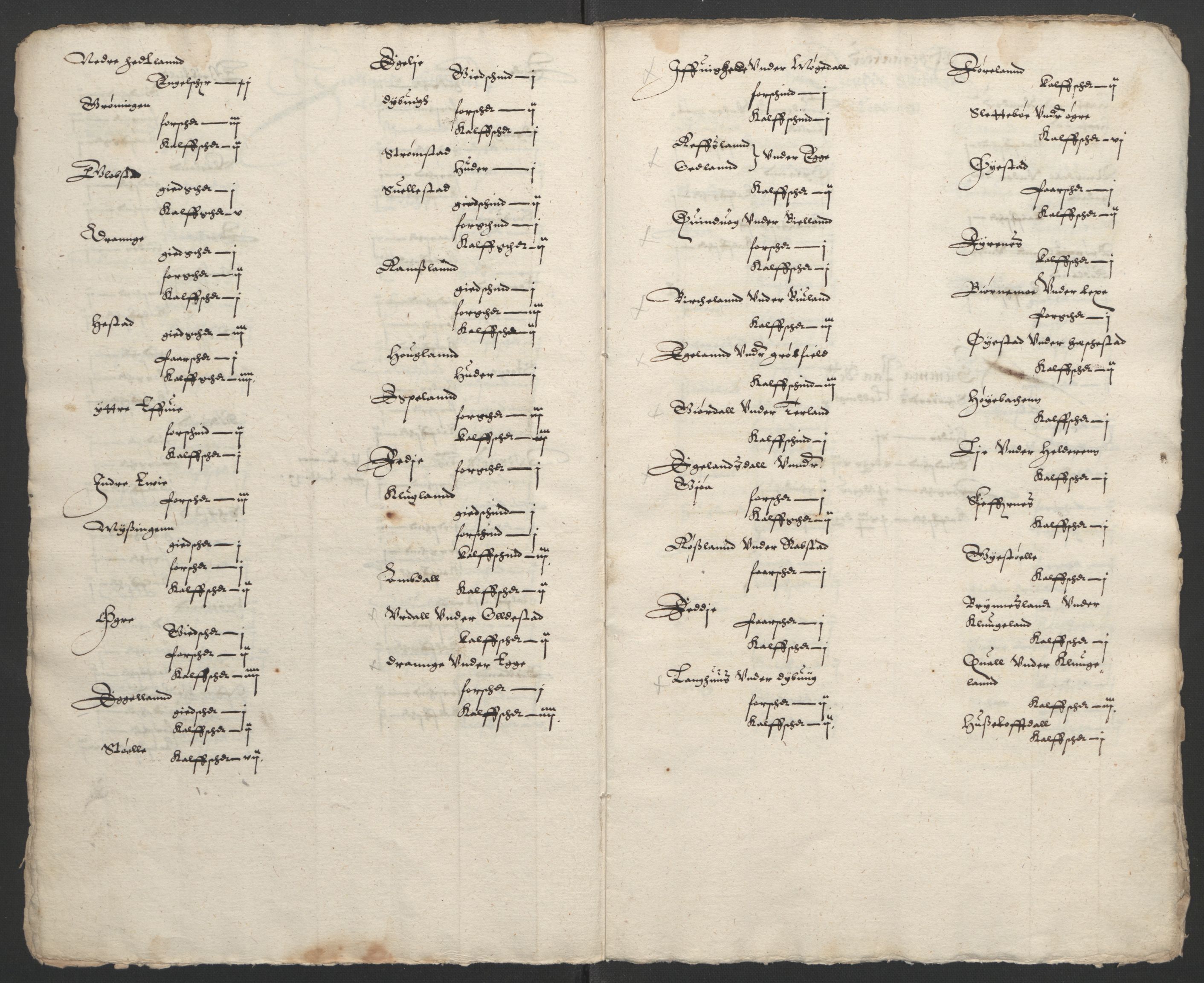 Stattholderembetet 1572-1771, AV/RA-EA-2870/Ek/L0002/0003: Jordebøker til utlikning av garnisonsskatt 1624-1626: / Jordebøker for Stavanger len, 1624-1626, p. 68