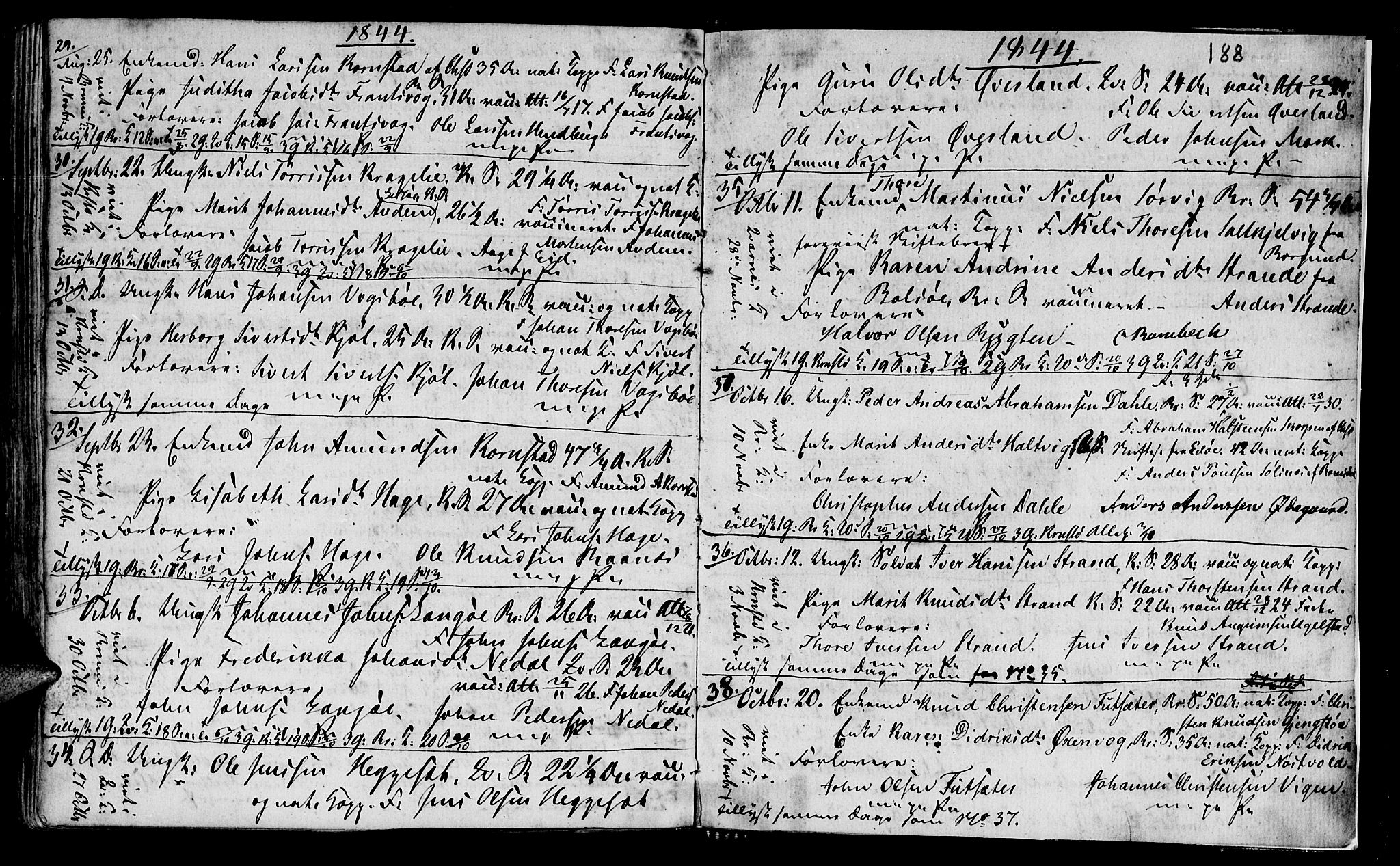 Ministerialprotokoller, klokkerbøker og fødselsregistre - Møre og Romsdal, AV/SAT-A-1454/568/L0795: Parish register (official) no. 568A04, 1802-1845, p. 188