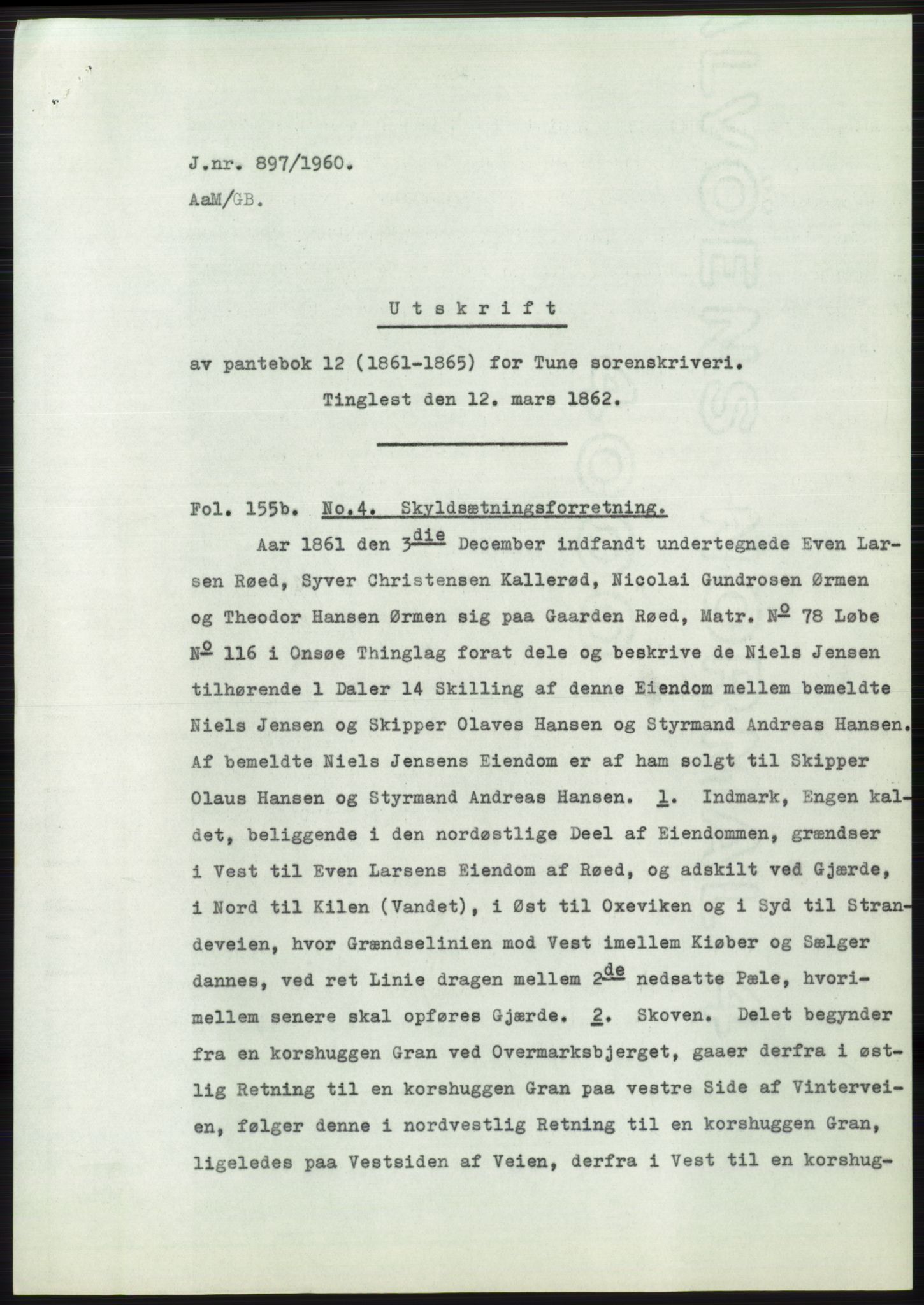 Statsarkivet i Oslo, SAO/A-10621/Z/Zd/L0012: Avskrifter, j.nr 802-1722/1960, 1960, p. 113