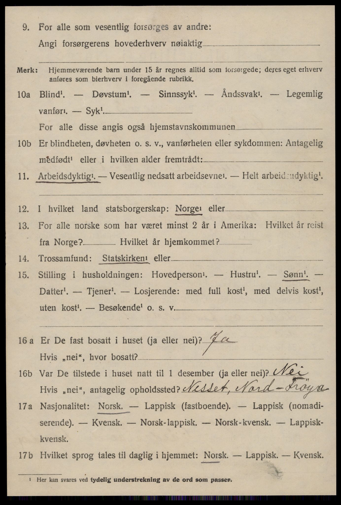 SAT, 1920 census for Ørland, 1920, p. 1348