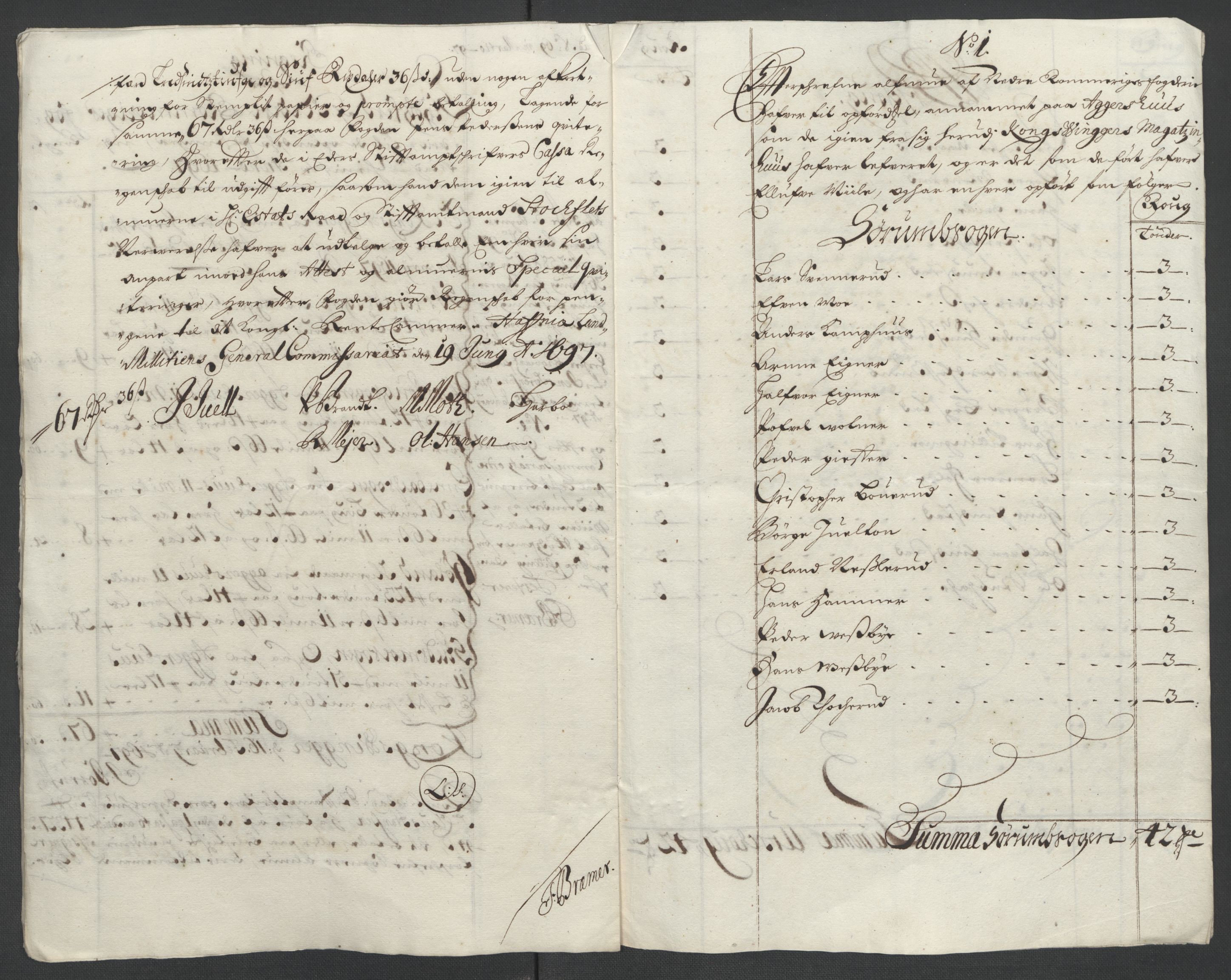 Rentekammeret inntil 1814, Reviderte regnskaper, Fogderegnskap, AV/RA-EA-4092/R11/L0580: Fogderegnskap Nedre Romerike, 1696-1697, p. 430