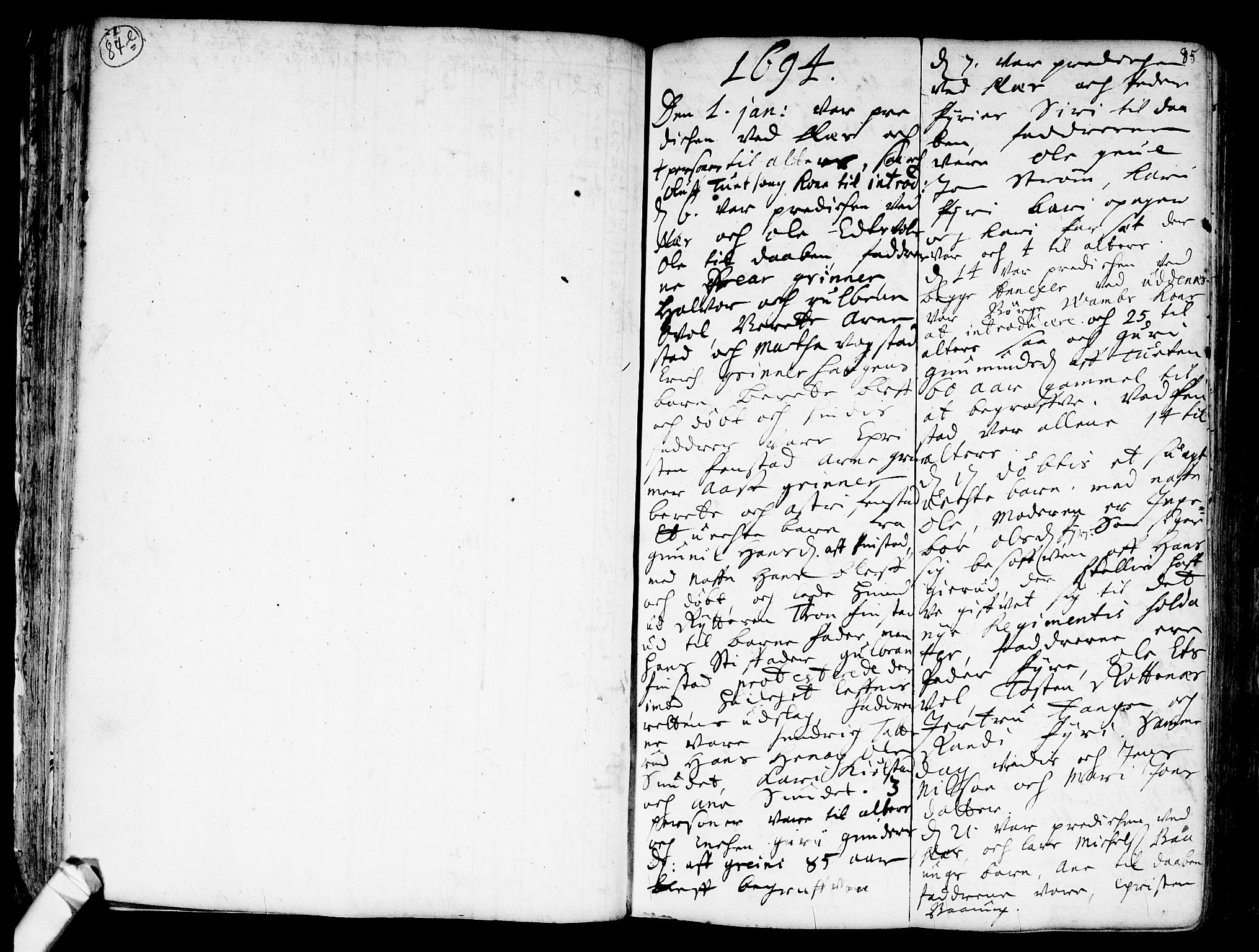 Nes prestekontor Kirkebøker, AV/SAO-A-10410/F/Fa/L0001: Parish register (official) no. I 1, 1689-1716, p. 85