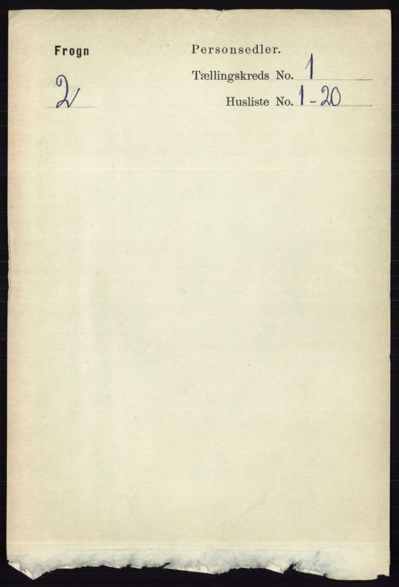 RA, 1891 census for 0215 Frogn, 1891, p. 133