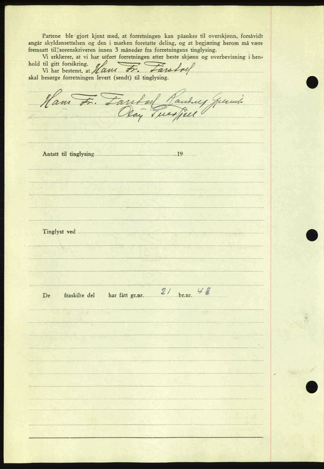 Romsdal sorenskriveri, AV/SAT-A-4149/1/2/2C: Mortgage book no. A14, 1943-1943, Diary no: : 779/1943