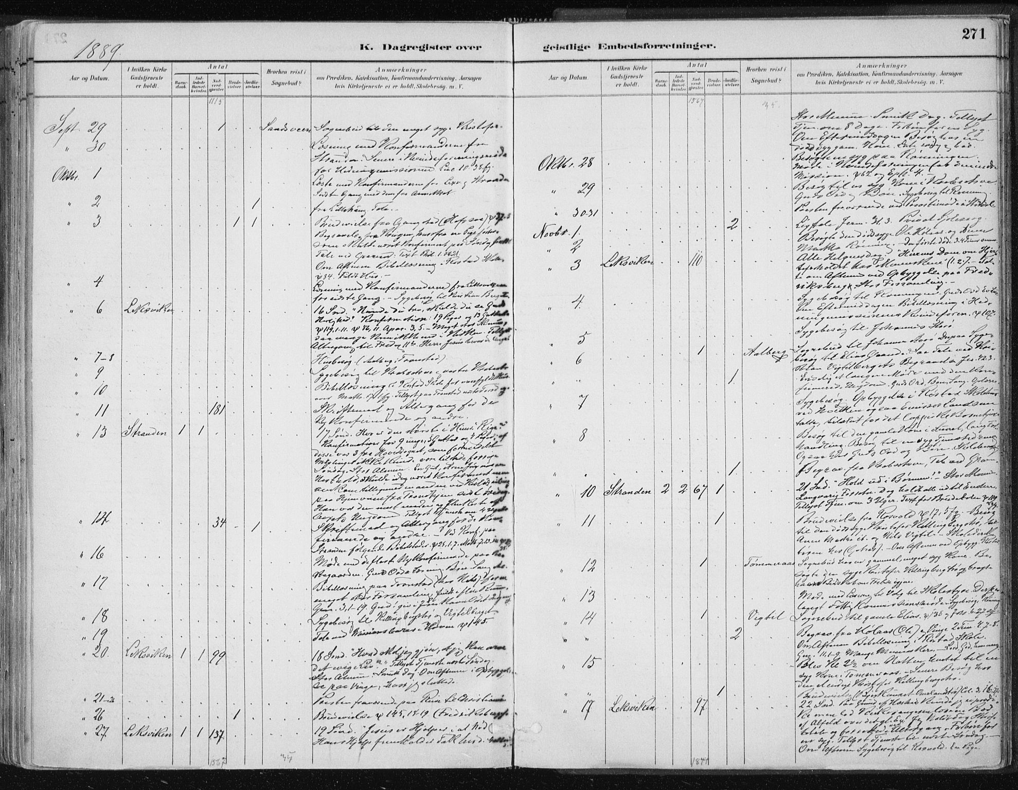 Ministerialprotokoller, klokkerbøker og fødselsregistre - Nord-Trøndelag, SAT/A-1458/701/L0010: Parish register (official) no. 701A10, 1883-1899, p. 271