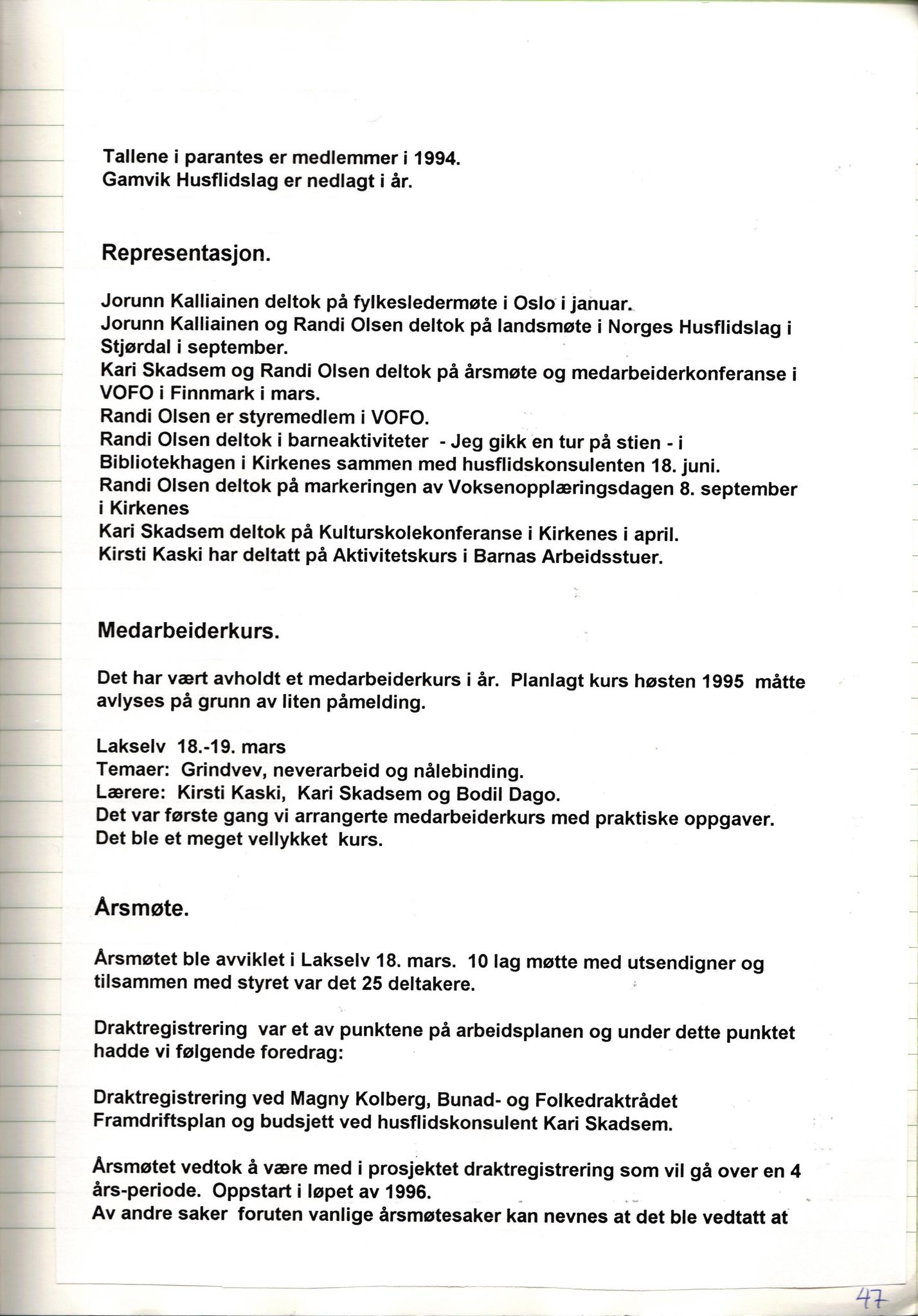 Finnmark Husflidslag, FMFB/A-1134/A/L0004: Møtebok, 1995-2000, p. 51