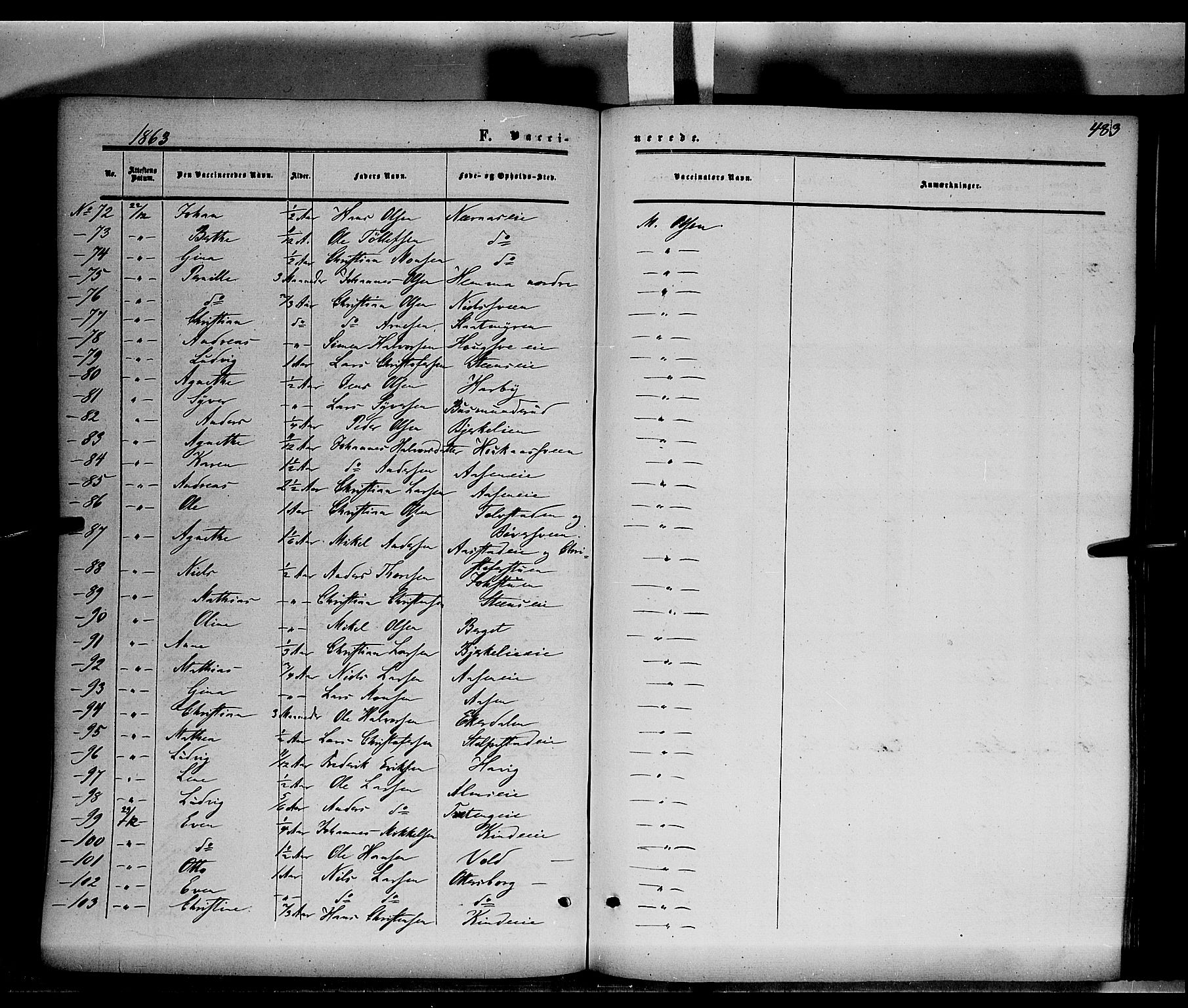 Ringsaker prestekontor, AV/SAH-PREST-014/K/Ka/L0010: Parish register (official) no. 10, 1861-1869, p. 483