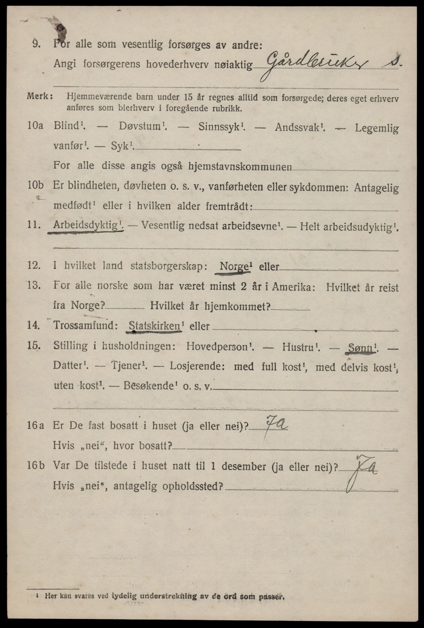 SAST, 1920 census for Skjold, 1920, p. 2105