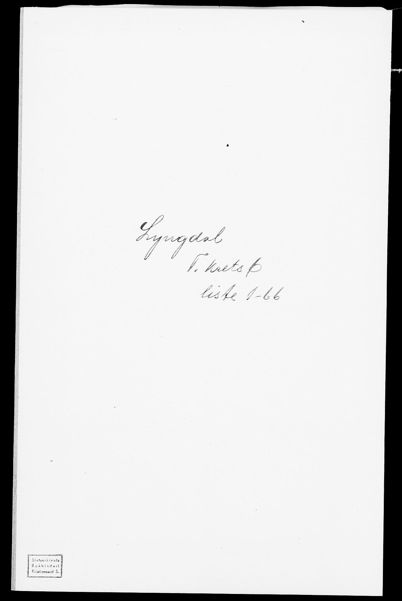 SAK, 1875 census for 1032P Lyngdal, 1875, p. 964