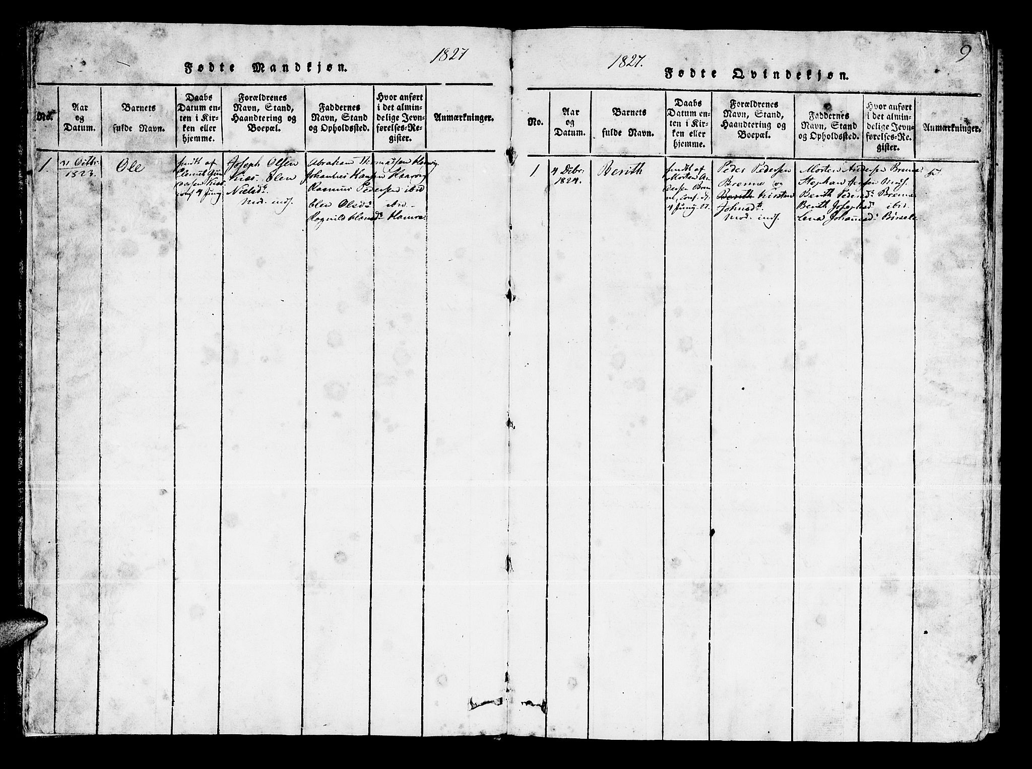 Kistrand/Porsanger sokneprestembete, SATØ/S-1351/H/Ha/L0003.kirke: Parish register (official) no. 3, 1825-1842, p. 8-9
