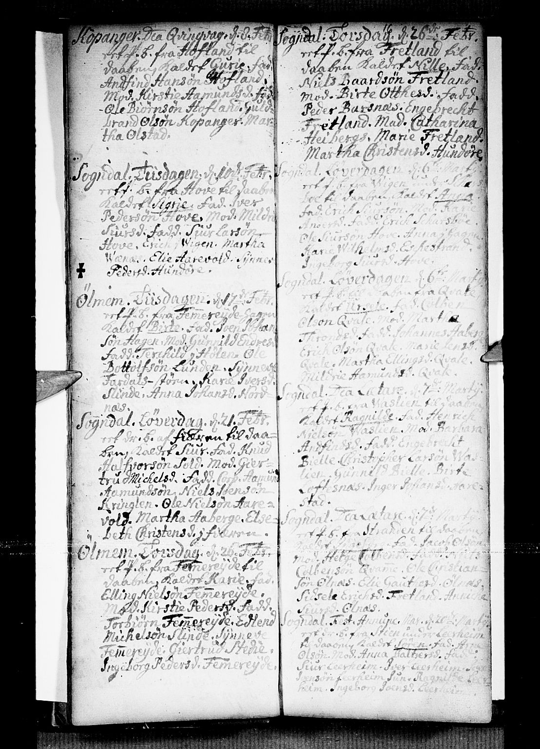 Sogndal sokneprestembete, AV/SAB-A-81301/H/Haa/Haaa/L0002: Parish register (official) no. A 2, 1725-1741, p. 16