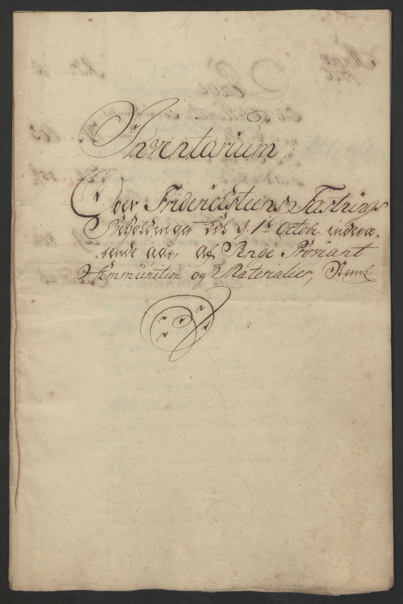 Kommanderende general (KG I) med Det norske krigsdirektorium, AV/RA-EA-5419/D/L0153: Fredriksten festning: Brev, inventarfortegnelser og regnskapsekstrakter, 1724-1729, p. 339