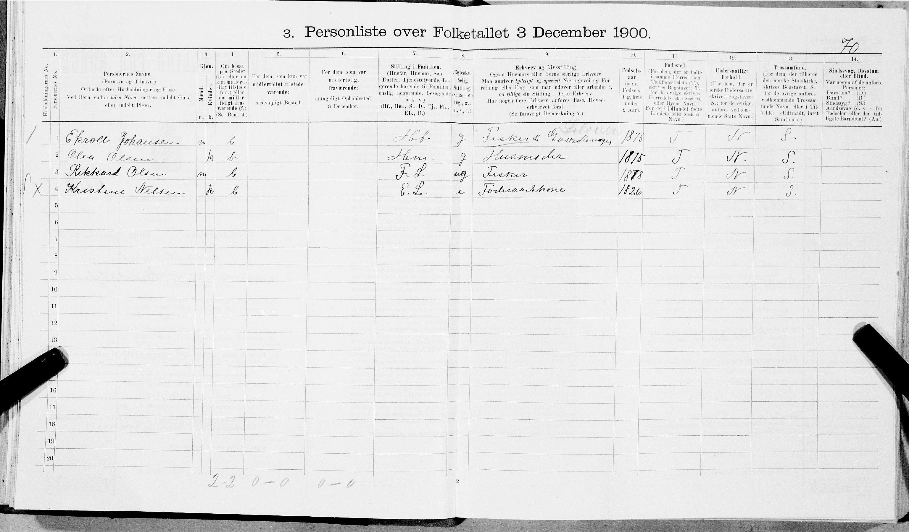 SAT, 1900 census for Hamarøy, 1900, p. 559