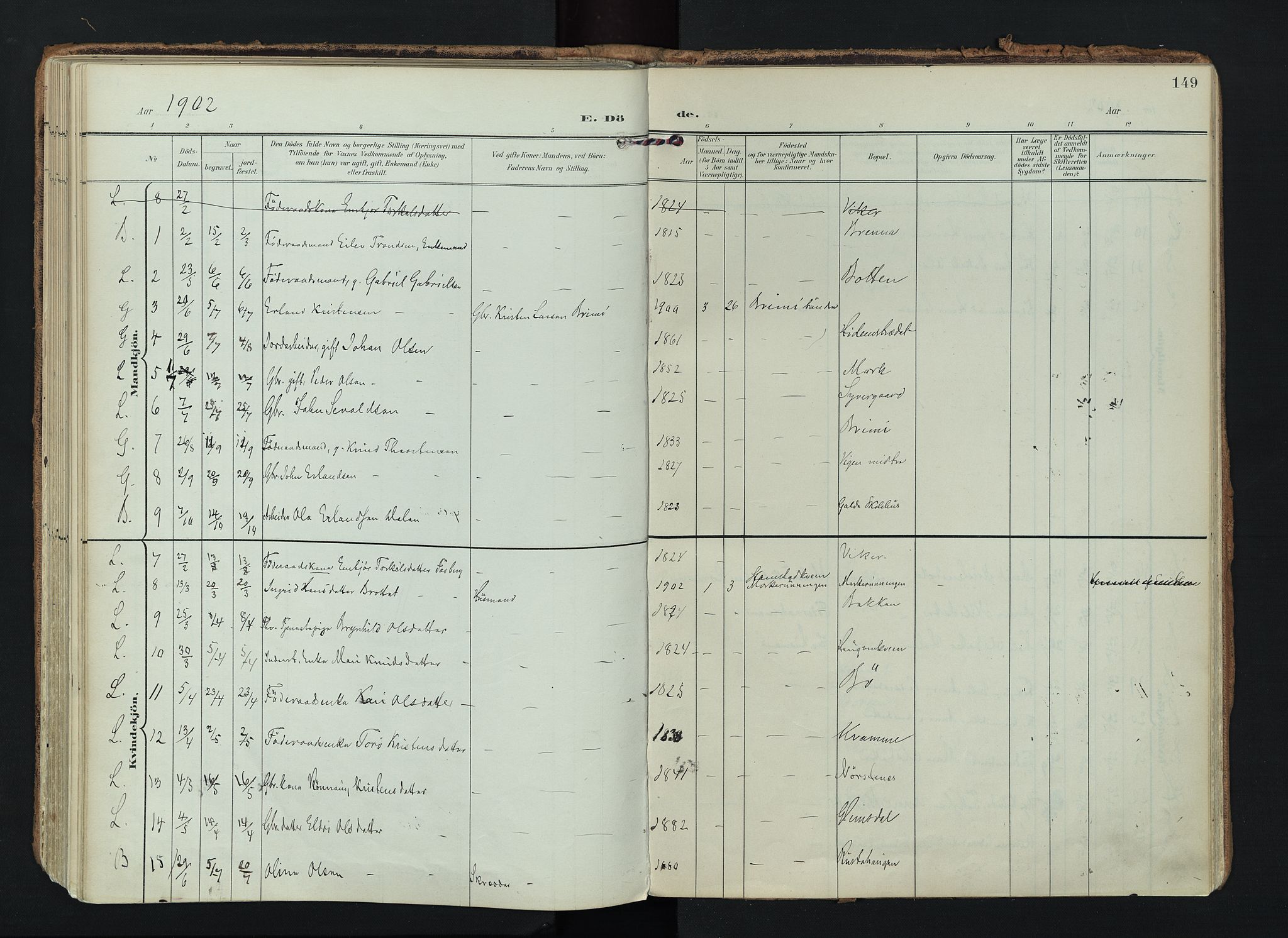 Lom prestekontor, AV/SAH-PREST-070/K/L0010: Parish register (official) no. 10, 1899-1926, p. 149