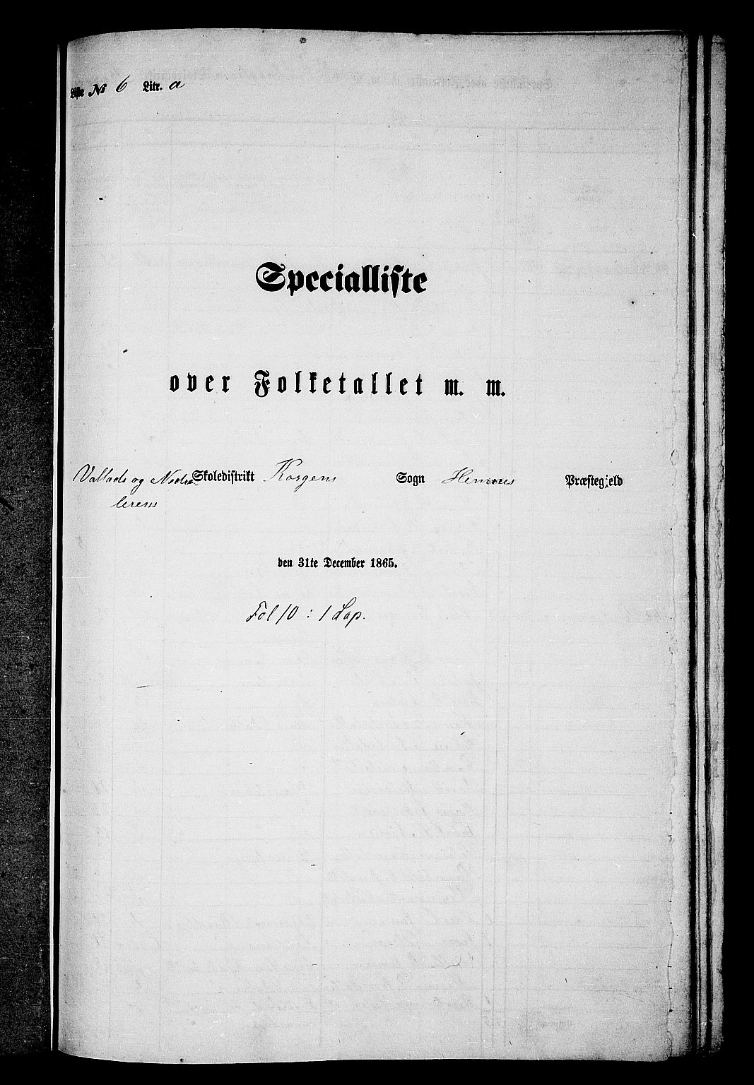 RA, 1865 census for Hemnes, 1865, p. 96