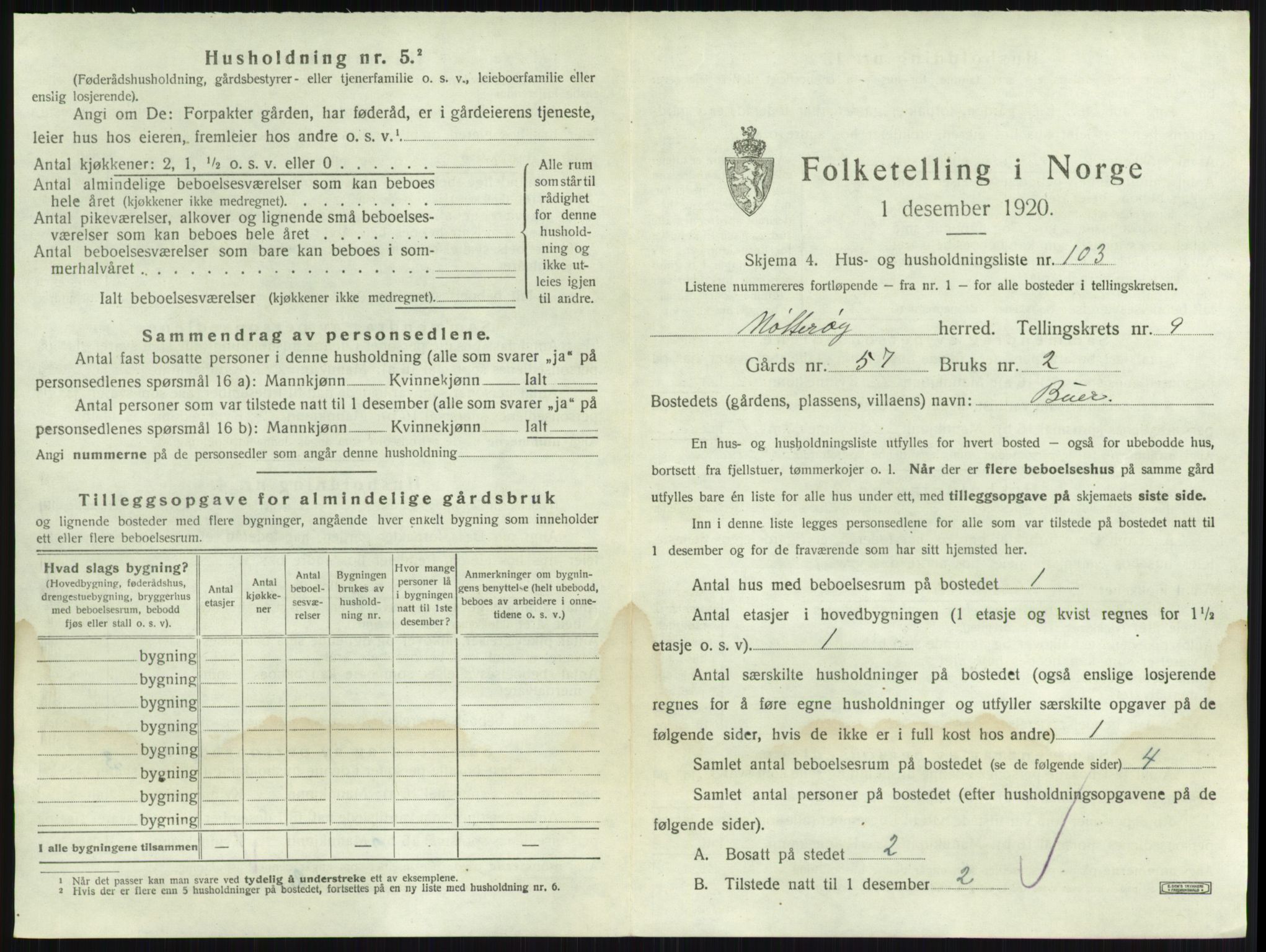 SAKO, 1920 census for Nøtterøy, 1920, p. 1942