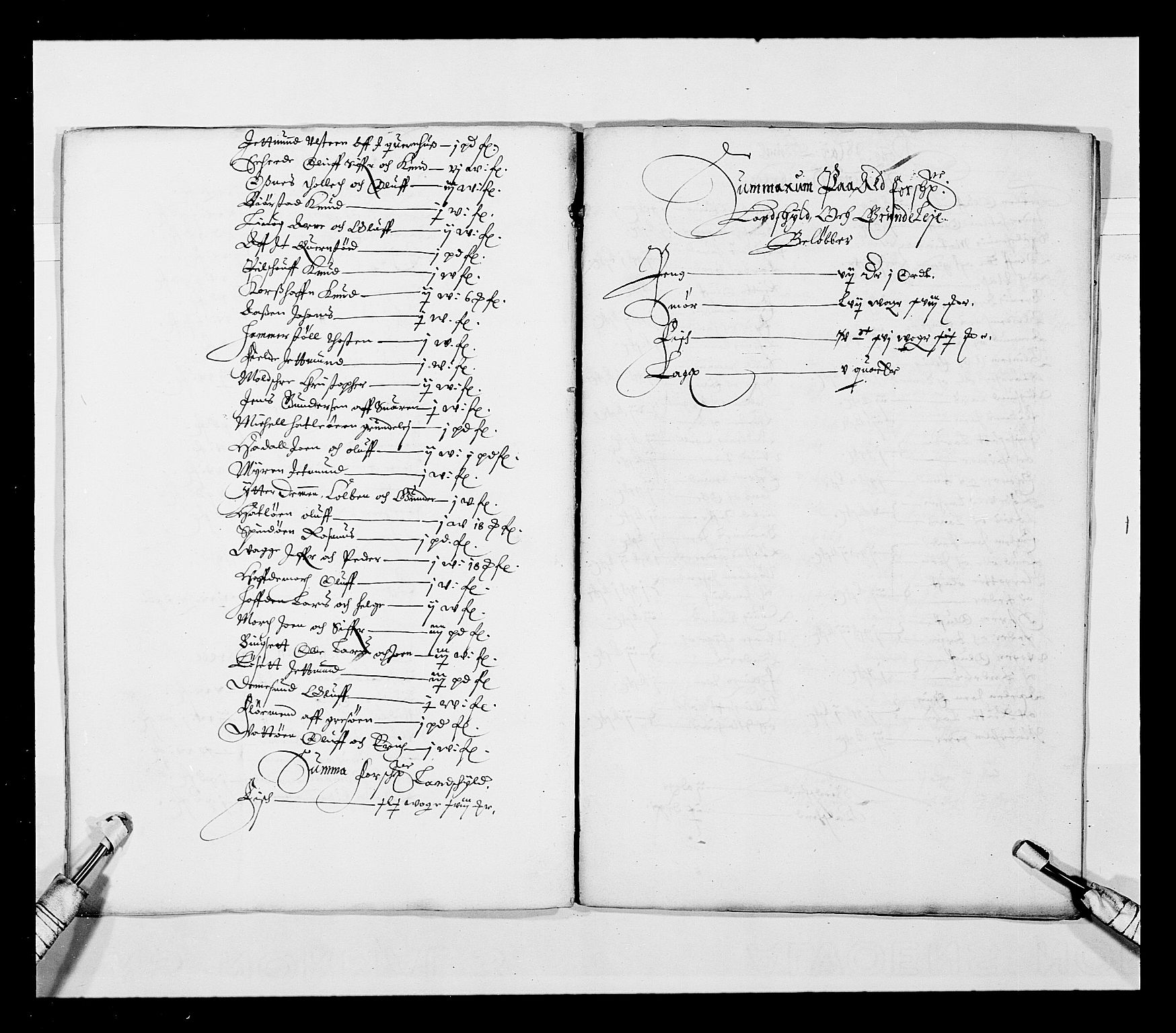 Stattholderembetet 1572-1771, RA/EA-2870/Ek/L0024/0002: Jordebøker 1633-1658: / Jordebøker for Bergenhus len, 1644-1645, p. 175