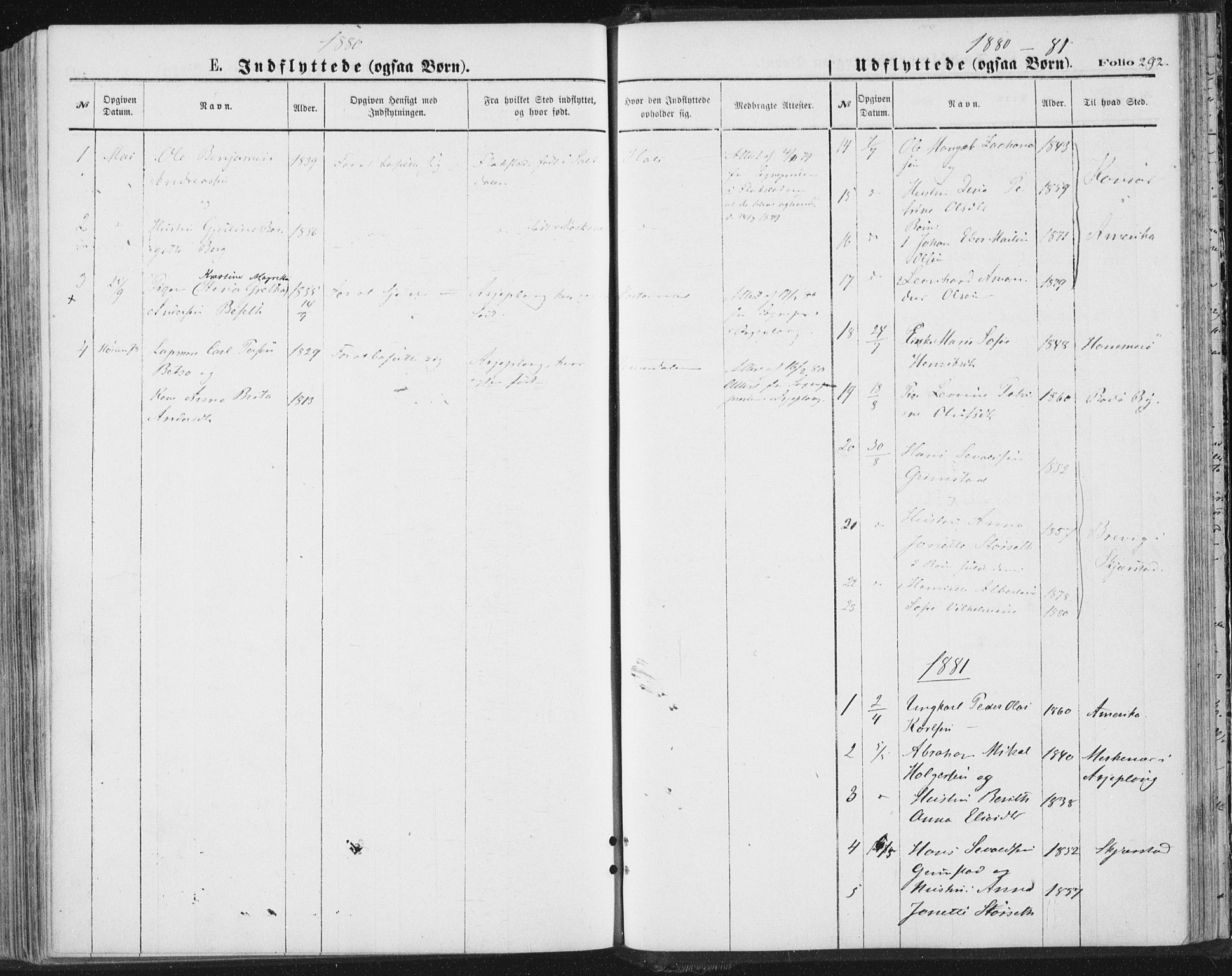 Ministerialprotokoller, klokkerbøker og fødselsregistre - Nordland, AV/SAT-A-1459/847/L0668: Parish register (official) no. 847A08, 1872-1886, p. 292