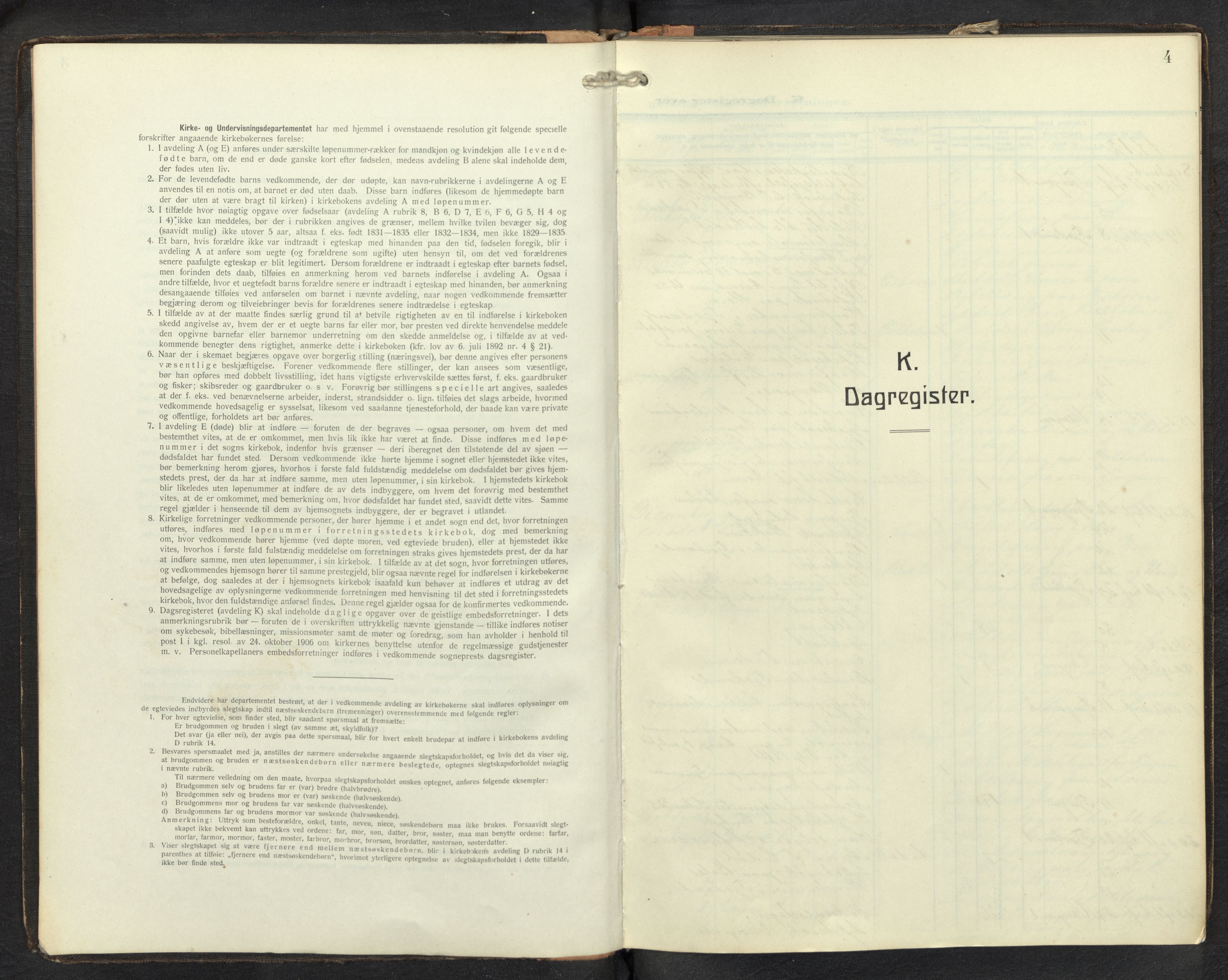 Balestrand sokneprestembete, AV/SAB-A-79601/H/Haa/Haag/L0002: Diary records no. G 2, 1912-1937, p. 3b-4a