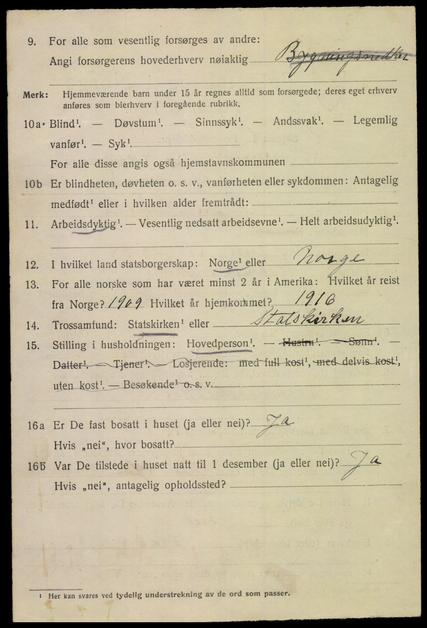 SAK, 1920 census for Mandal, 1920, p. 6854