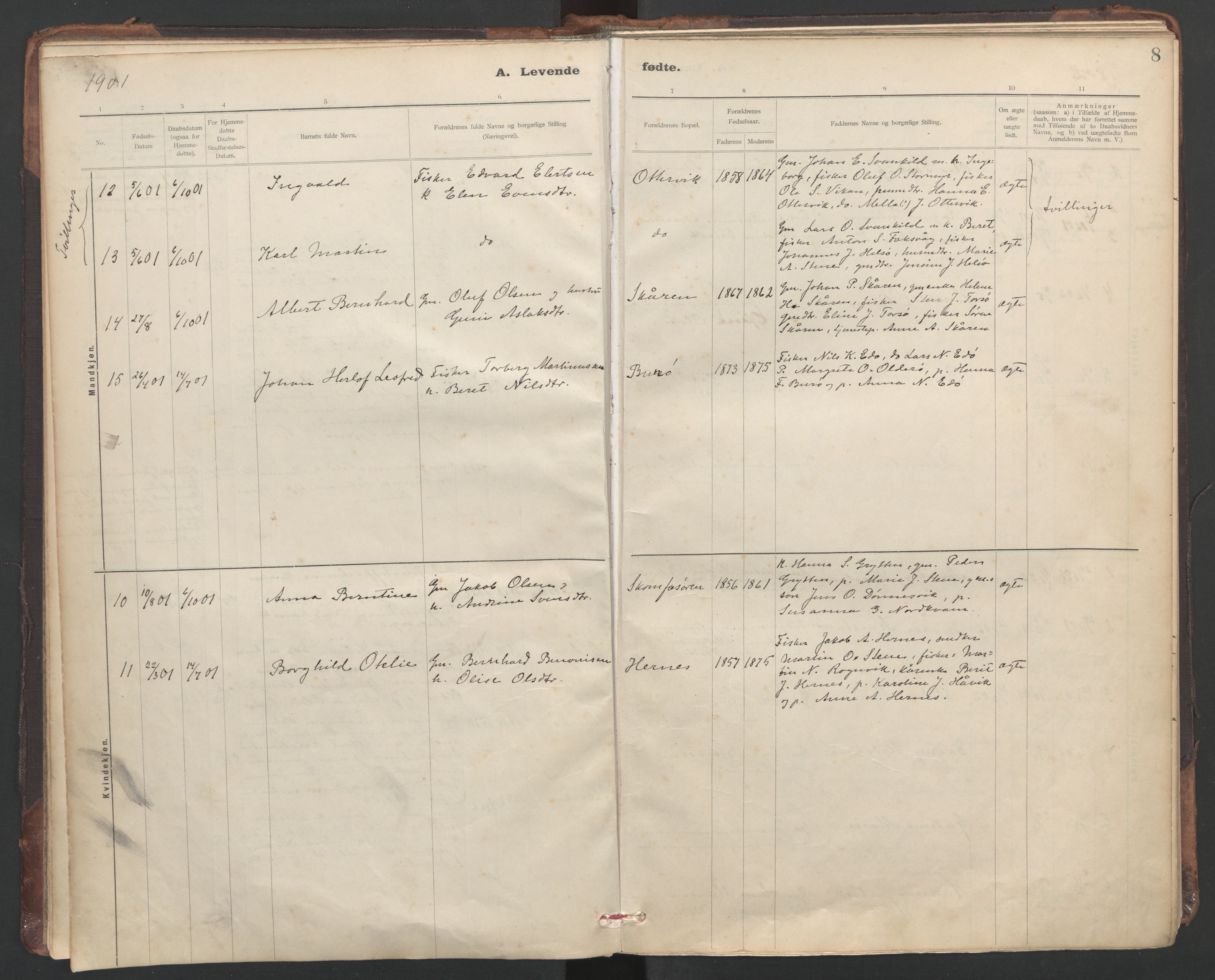 Ministerialprotokoller, klokkerbøker og fødselsregistre - Sør-Trøndelag, SAT/A-1456/635/L0552: Parish register (official) no. 635A02, 1899-1919, p. 8