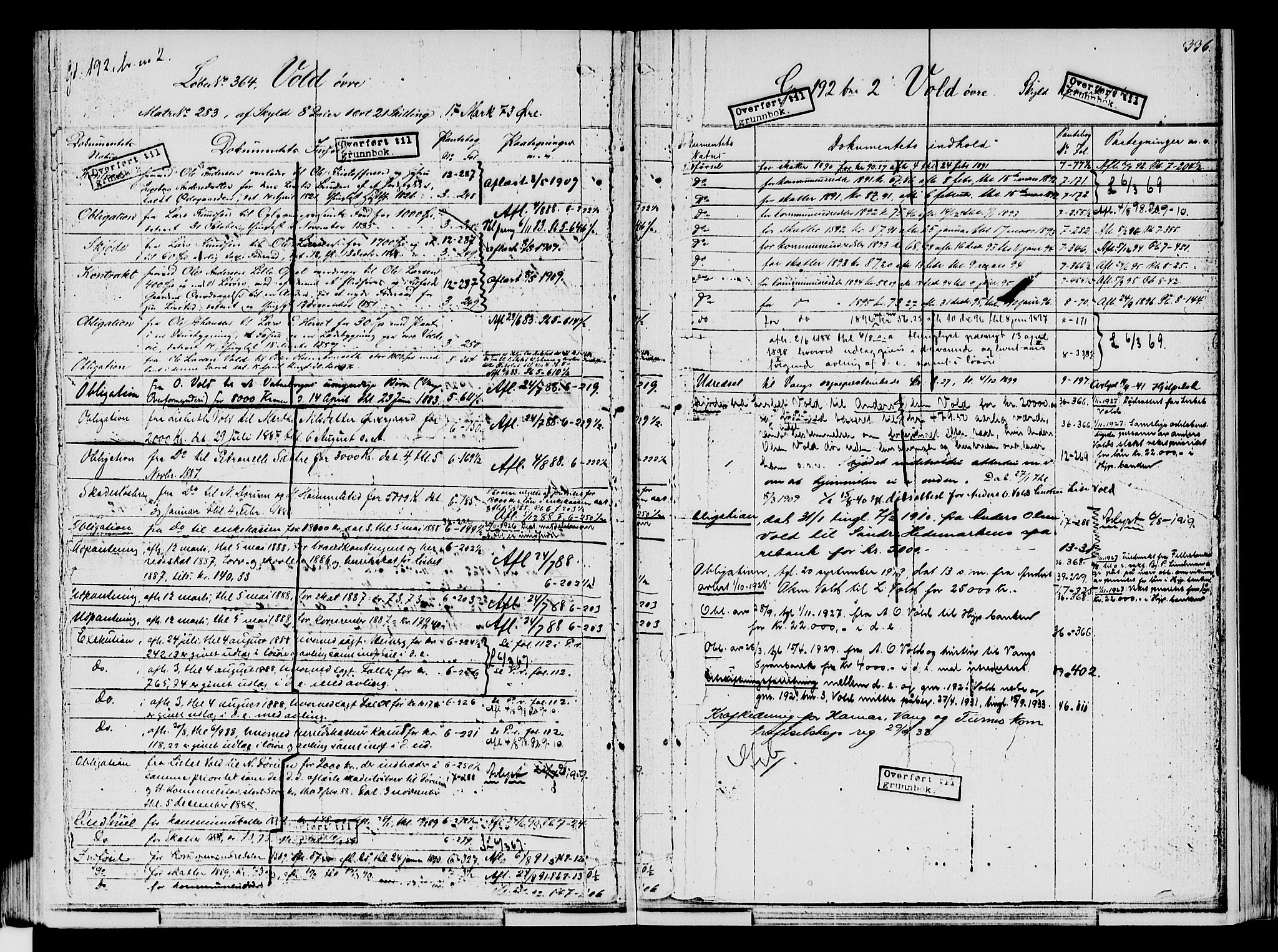 Nord-Hedmark sorenskriveri, SAH/TING-012/H/Ha/Had/Hade/L0001B: Mortgage register no. 4.1b, 1871-1940, p. 336