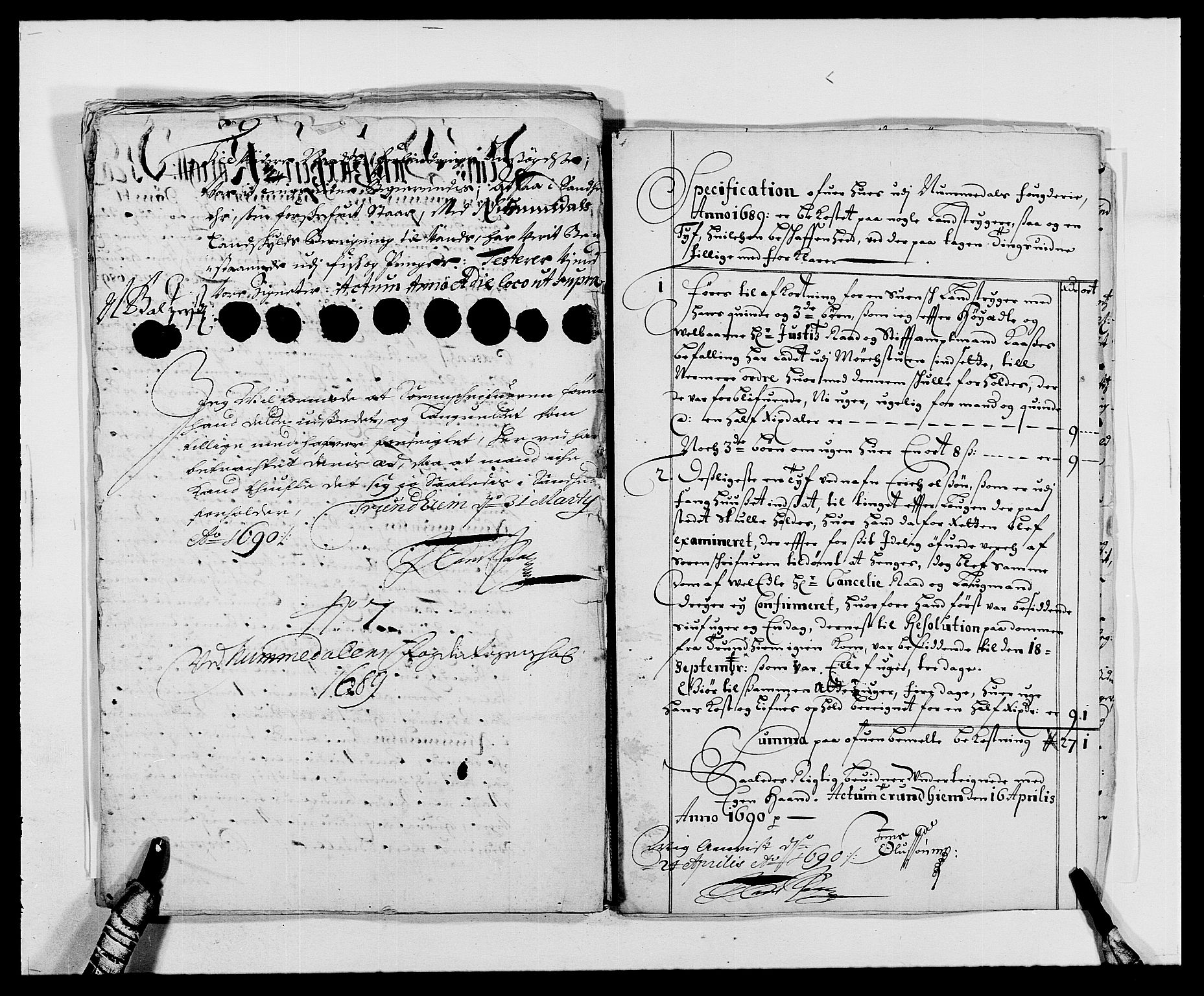 Rentekammeret inntil 1814, Reviderte regnskaper, Fogderegnskap, AV/RA-EA-4092/R64/L4422: Fogderegnskap Namdal, 1687-1689, p. 303