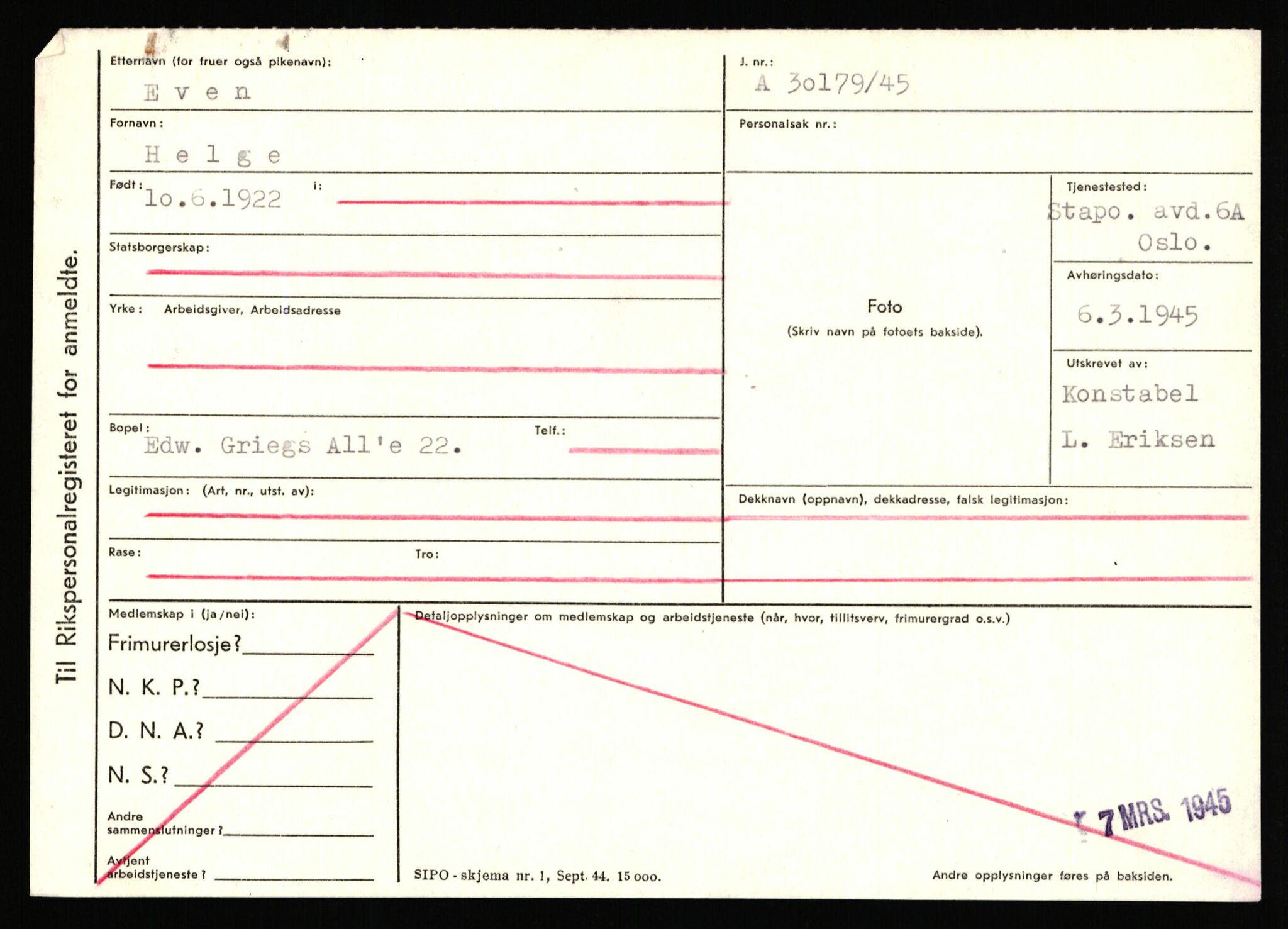 Statspolitiet - Hovedkontoret / Osloavdelingen, AV/RA-S-1329/C/Ca/L0004: Eid - funn av gjenstander	, 1943-1945, p. 2294